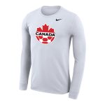 canada soccer nike primary logo legend performance long sleeve t-shirt – white Collection – Brazil World Cup Jerseys and T-Shirts