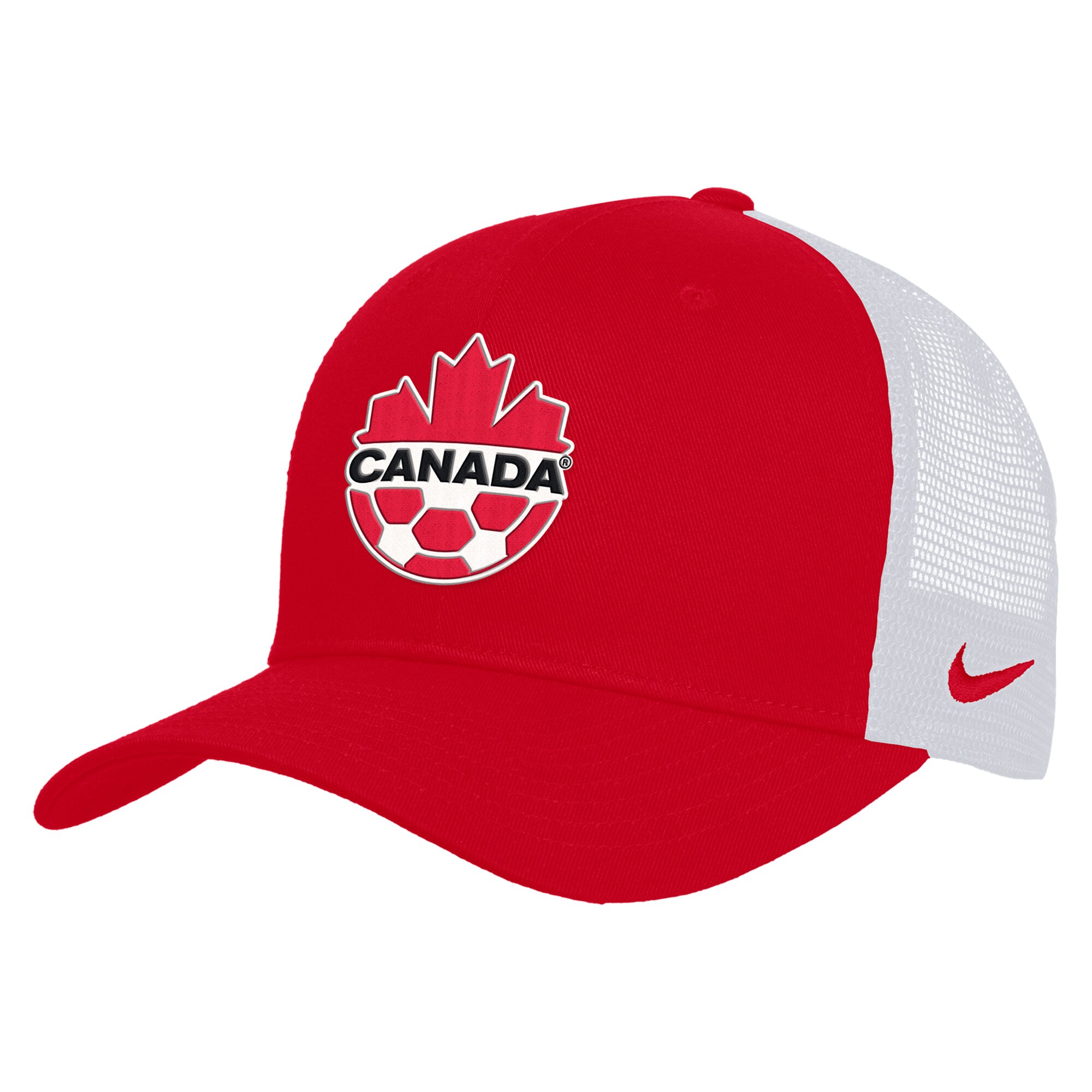 canada soccer nike unisex rise adjustable trucker hat – red Collection – Brazil World Cup Jerseys and T-Shirts