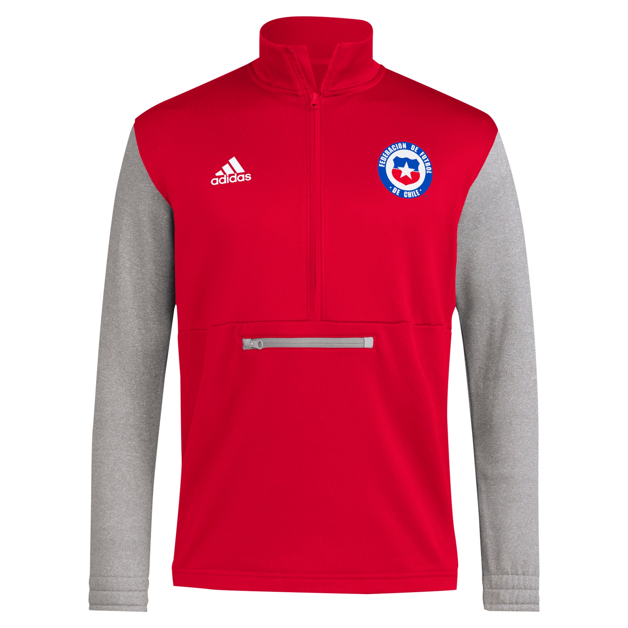 chile national team adidas aeroready half-zip top – red Collection – Brazil World Cup Jerseys and T-Shirts