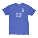 cristian romero argentina national team 1863fc player vintage tri-blend t-shirt – blue Collection – Brazil World Cup Jerseys and T-Shirts