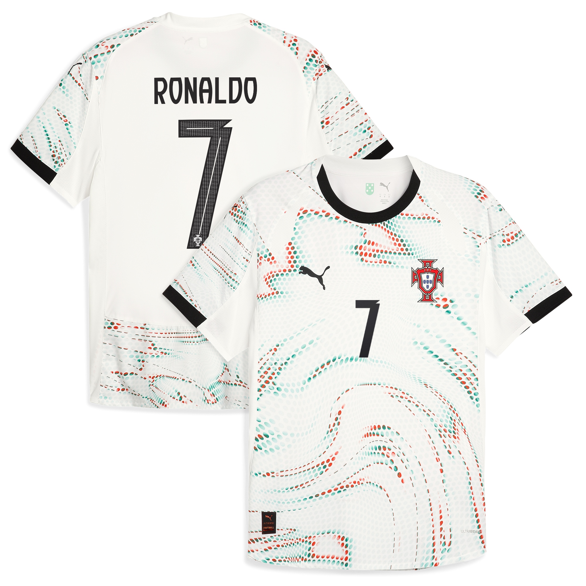 cristiano ronaldo portugal national team puma 2025 away authentic jersey – white Collection – Brazil World Cup Jerseys and T-Shirts