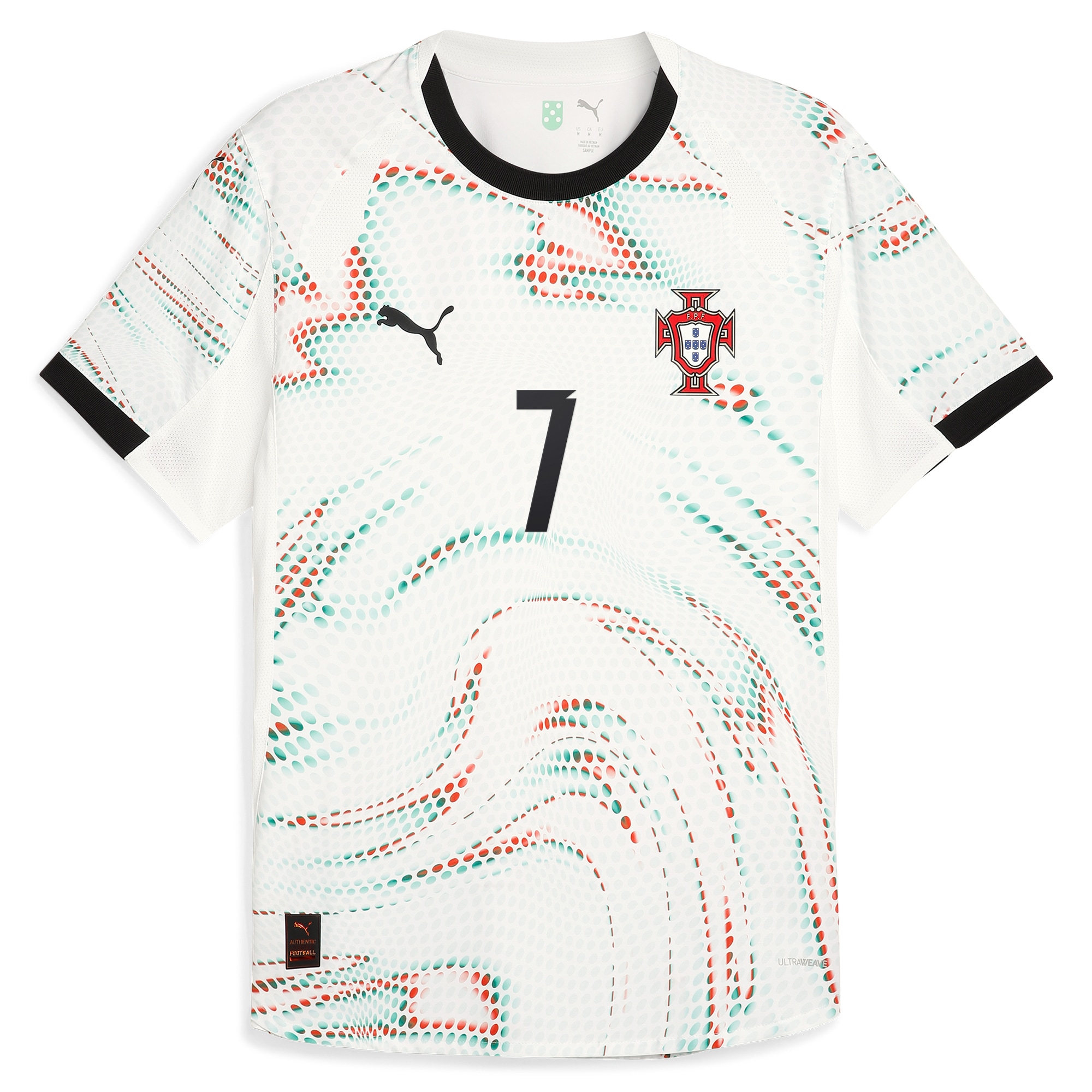 cristiano ronaldo portugal national team puma 2025 away authentic jersey – white Collection – Brazil World Cup Jerseys and T-Shirts