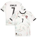 cristiano ronaldo portugal national team puma 2025 away replica jersey – white Collection – Brazil World Cup Jerseys and T-Shirts