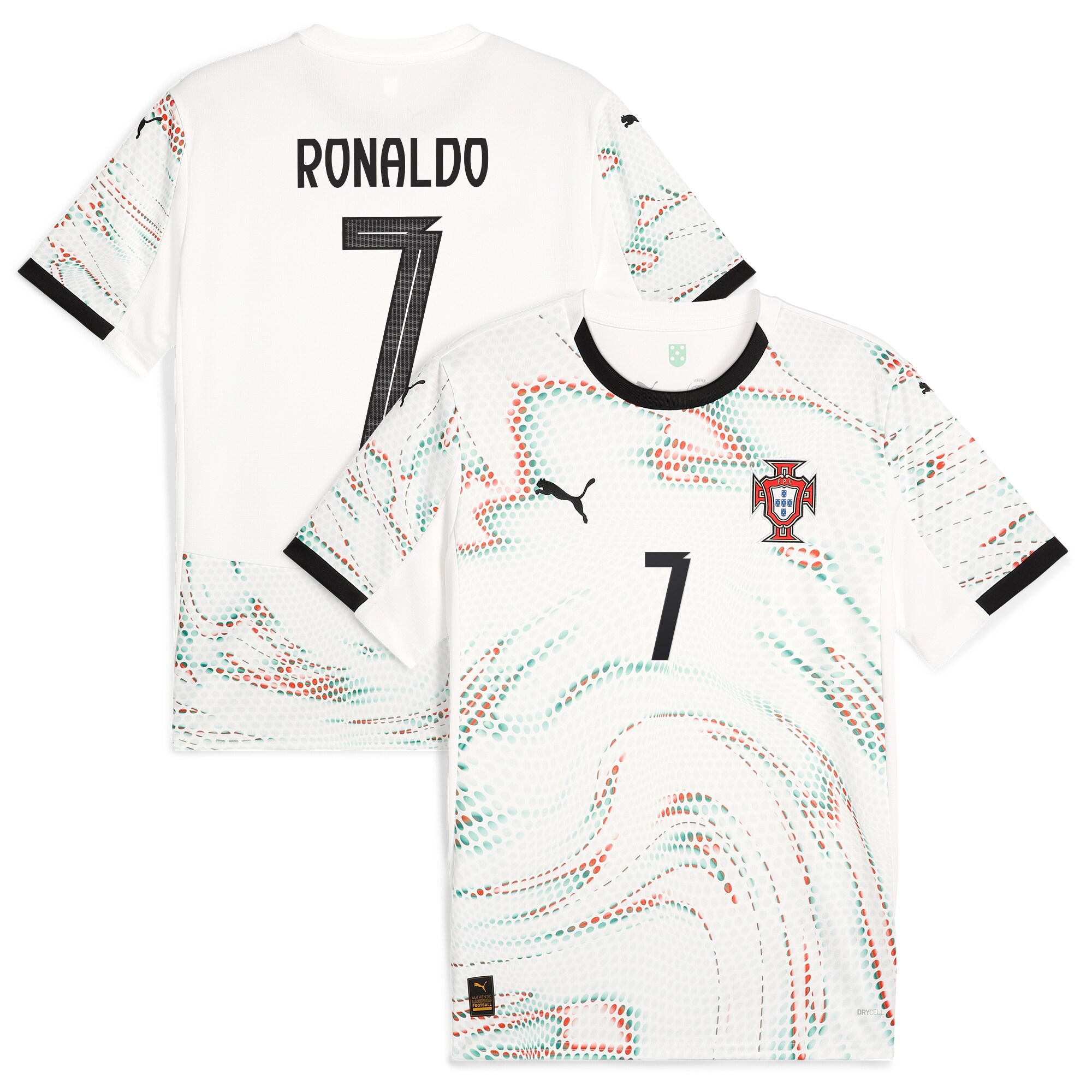 cristiano ronaldo portugal national team puma 2025 away replica jersey – white Collection – Brazil World Cup Jerseys and T-Shirts