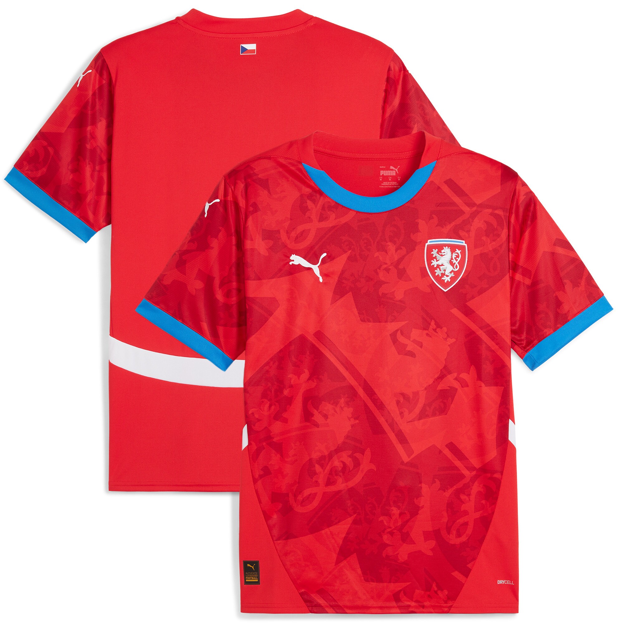 czech republic national team puma 2024 home replica jersey – red Collection – Brazil World Cup Jerseys and T-Shirts
