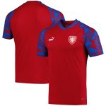 czech republic national team puma pre-match v-neck top – red Collection – Brazil World Cup Jerseys and T-Shirts