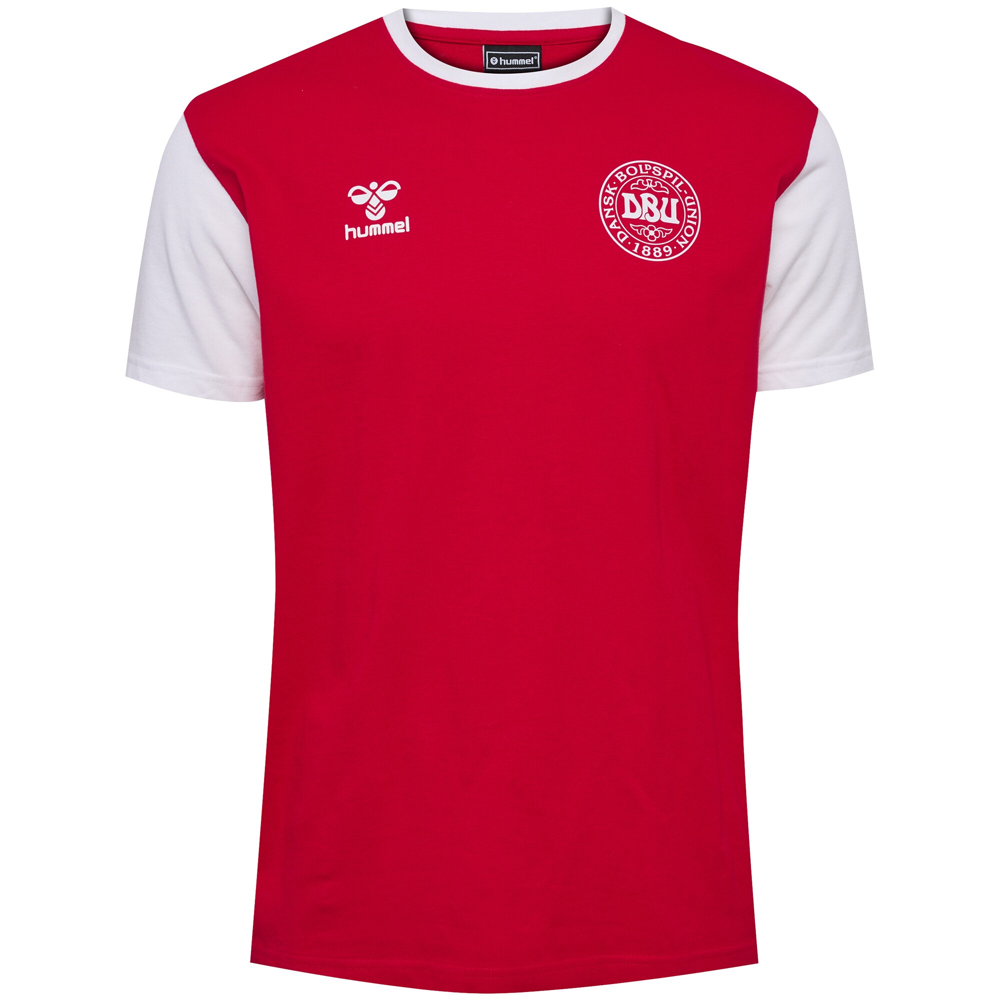 denmark national team block t-shirt – red Collection – Brazil World Cup Jerseys and T-Shirts
