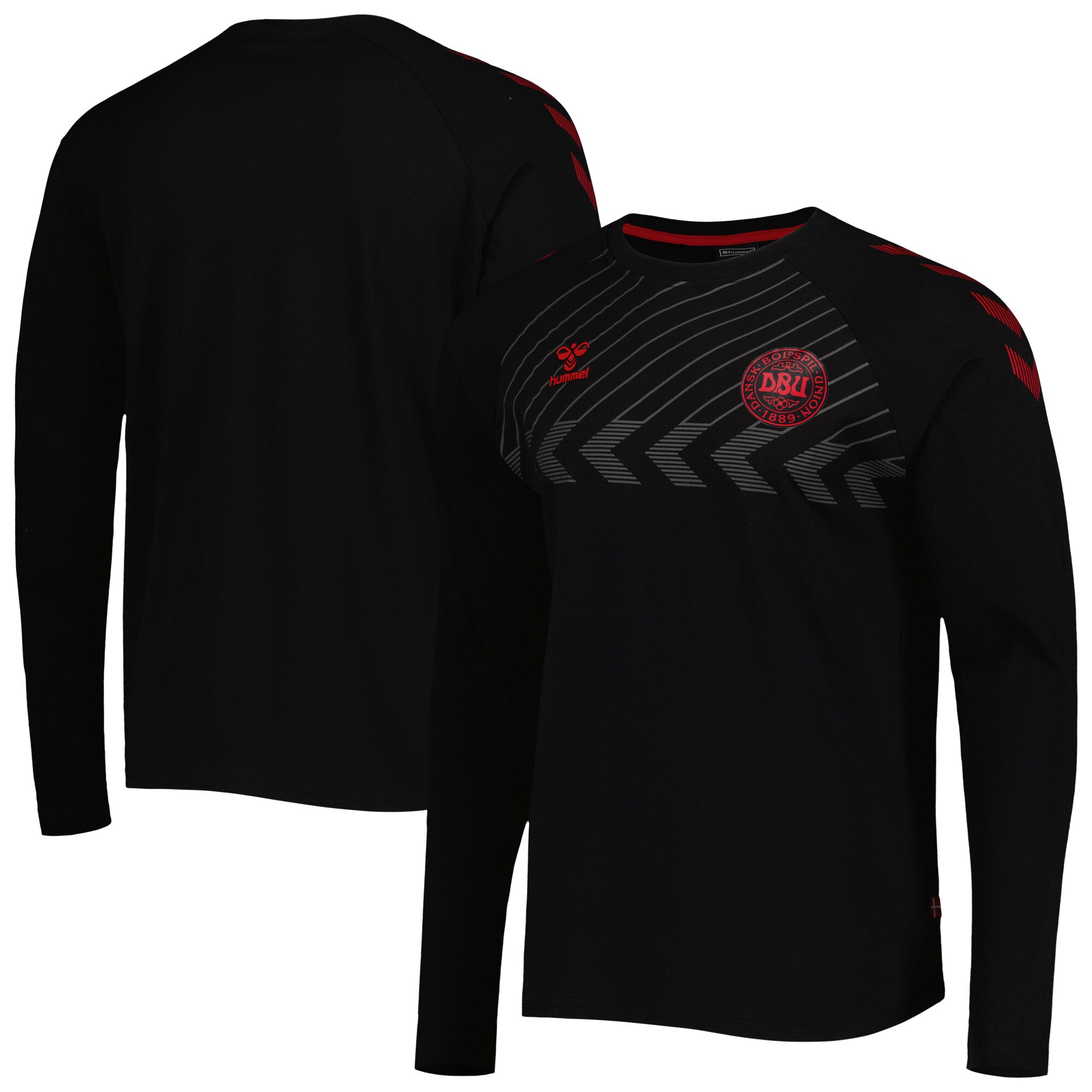 denmark national team fan raglan long sleeve t-shirt – black Collection – Brazil World Cup Jerseys and T-Shirts