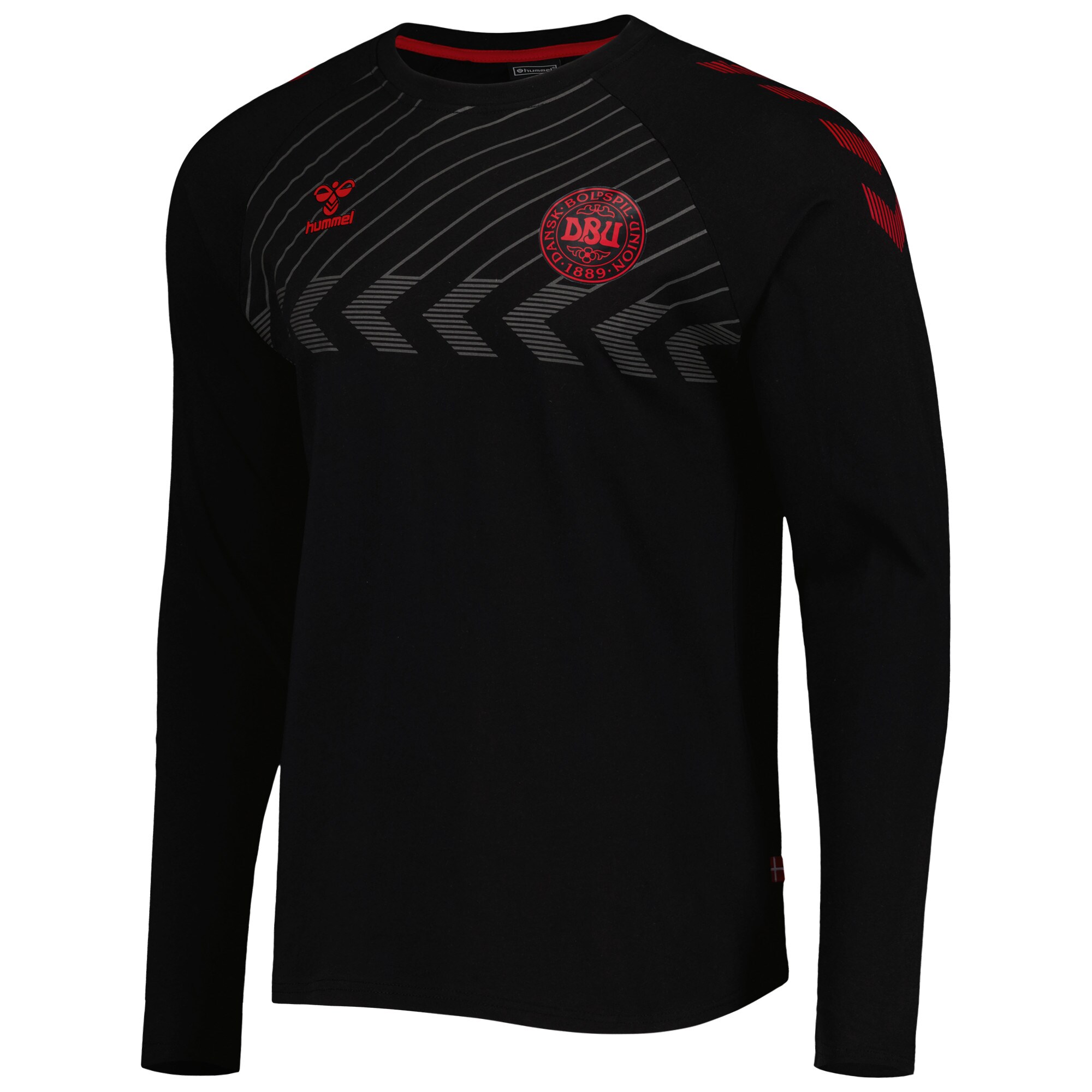 denmark national team fan raglan long sleeve t-shirt – black Collection – Brazil World Cup Jerseys and T-Shirts