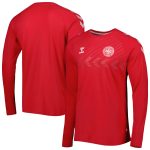 denmark national team fan raglan long sleeve t-shirt – red Collection – Brazil World Cup Jerseys and T-Shirts