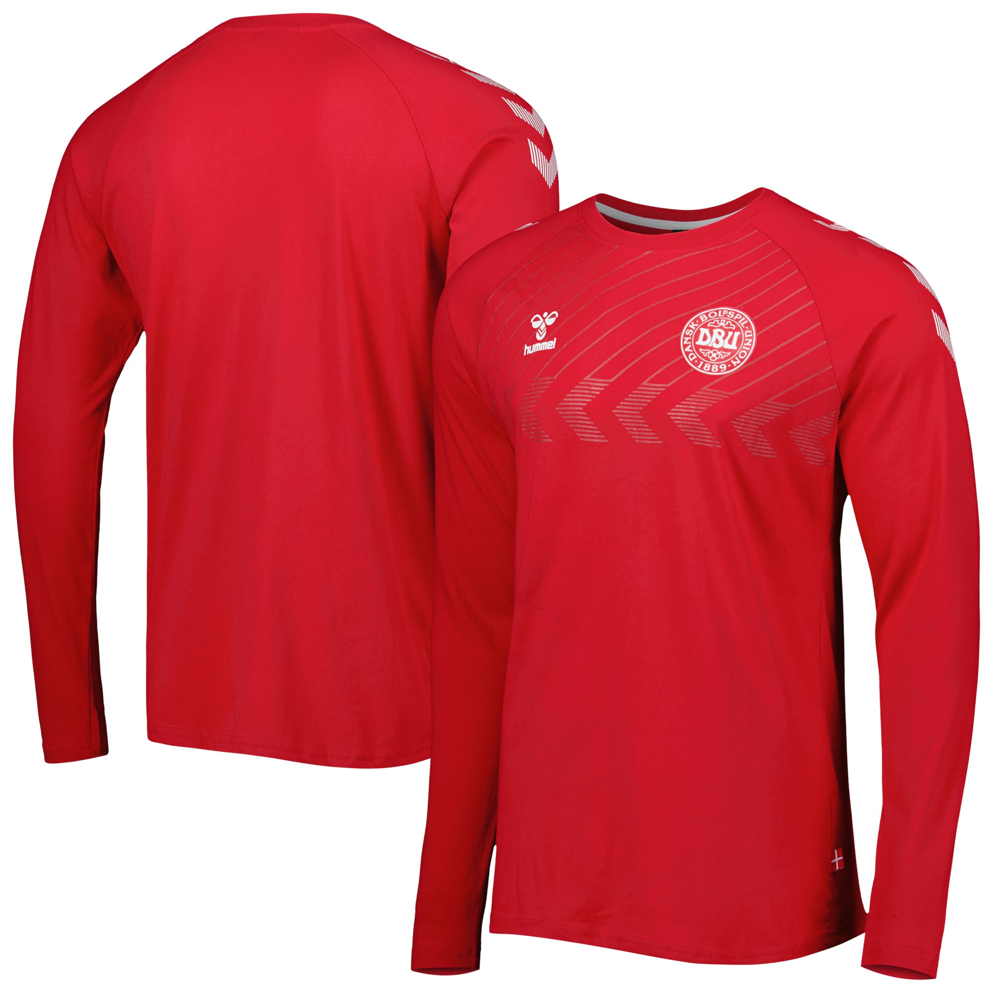 denmark national team fan raglan long sleeve t-shirt – red Collection – Brazil World Cup Jerseys and T-Shirts