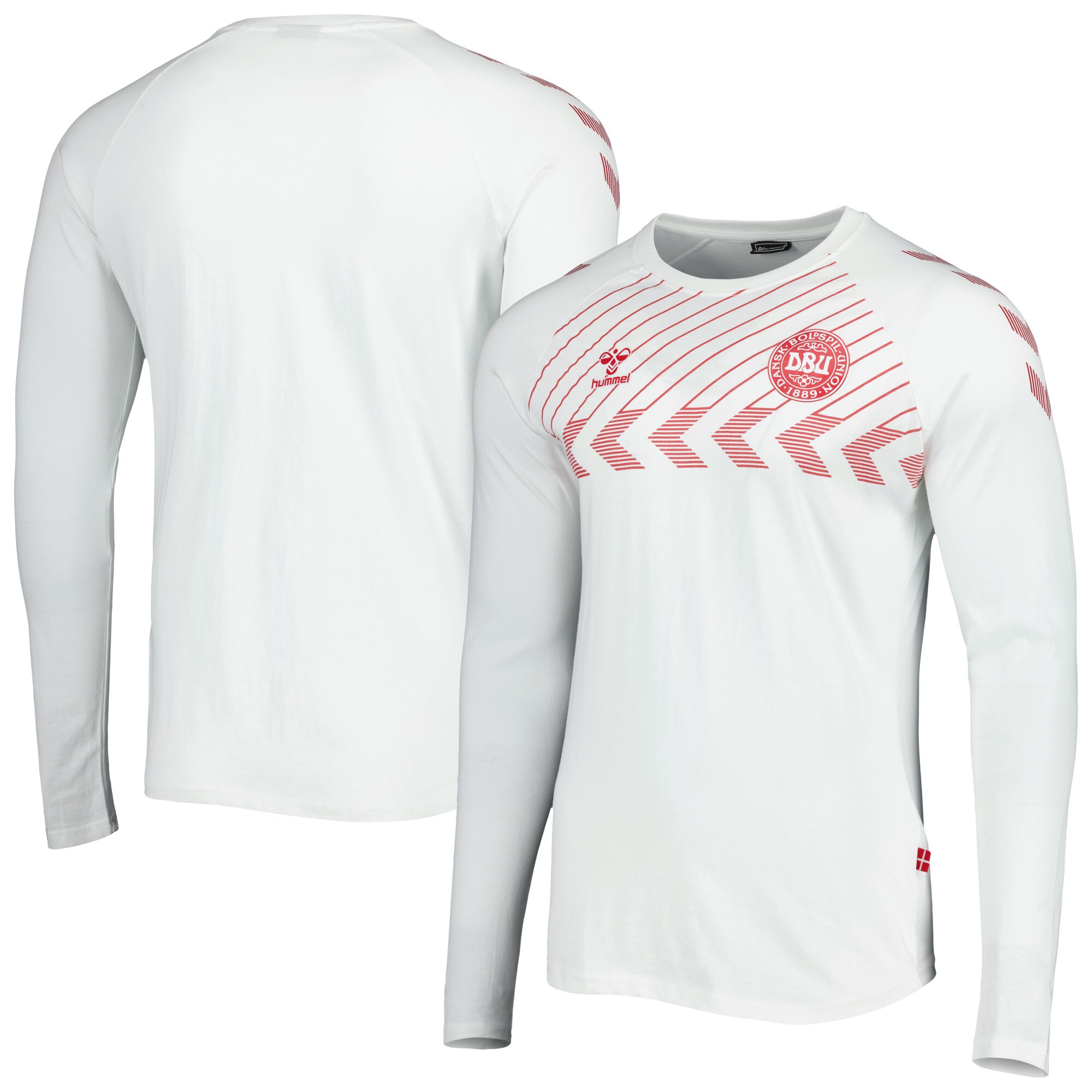denmark national team fan raglan long sleeve t-shirt – white Collection – Brazil World Cup Jerseys and T-Shirts