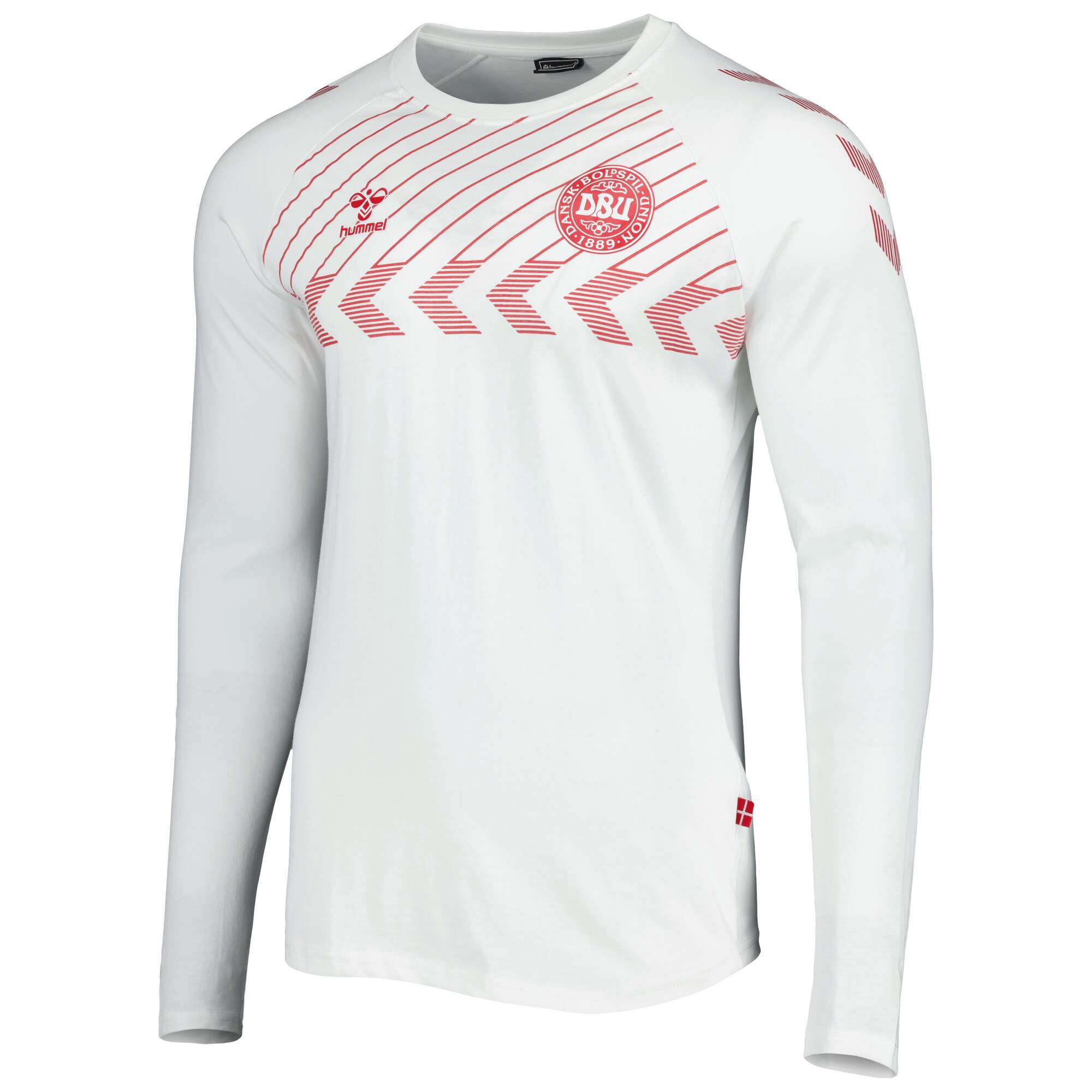 denmark national team fan raglan long sleeve t-shirt – white Collection – Brazil World Cup Jerseys and T-Shirts