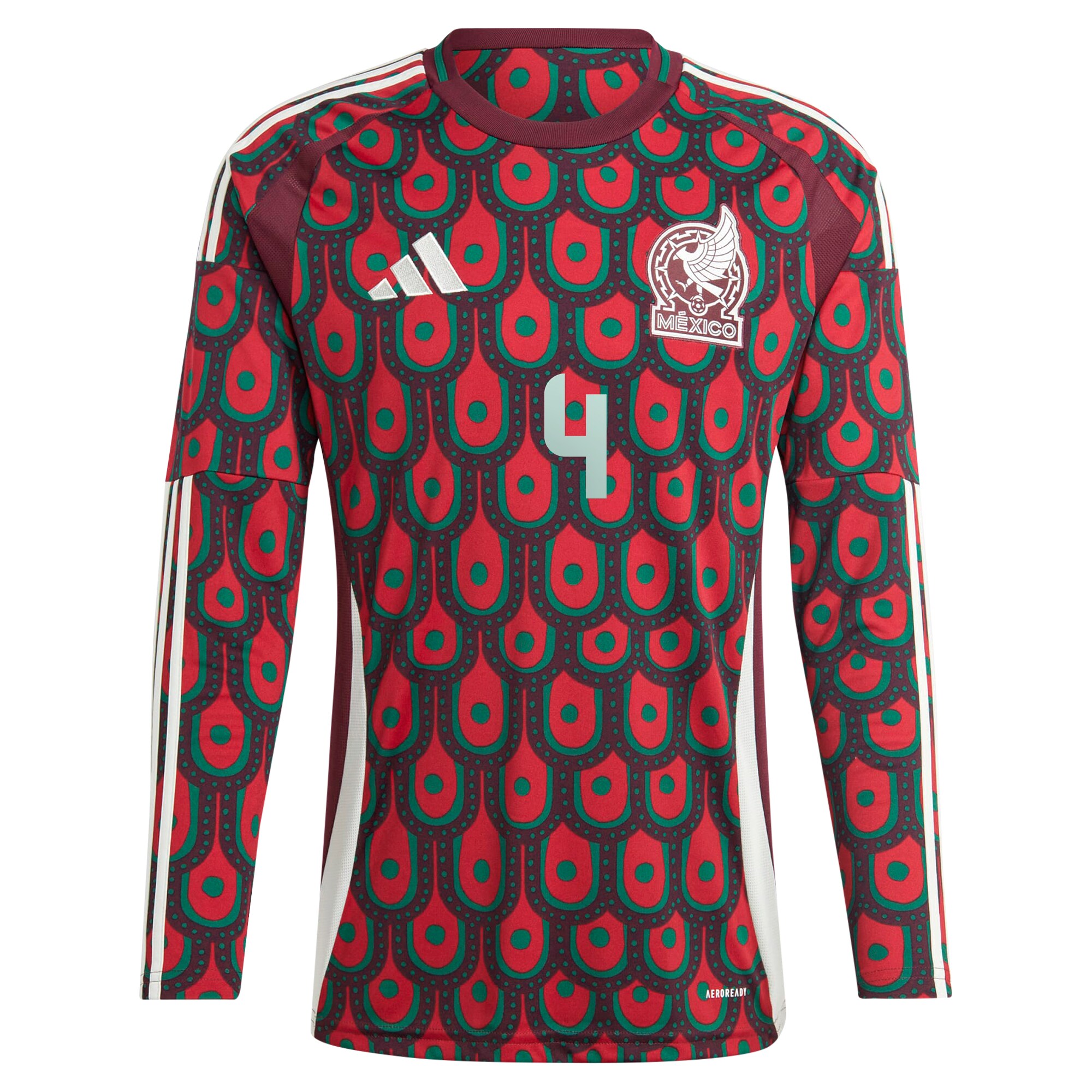 edson alvarez mexico national team adidas 2024 home replica player long sleeve jersey – burgundy Collection – Brazil World Cup Jerseys and T-Shirts