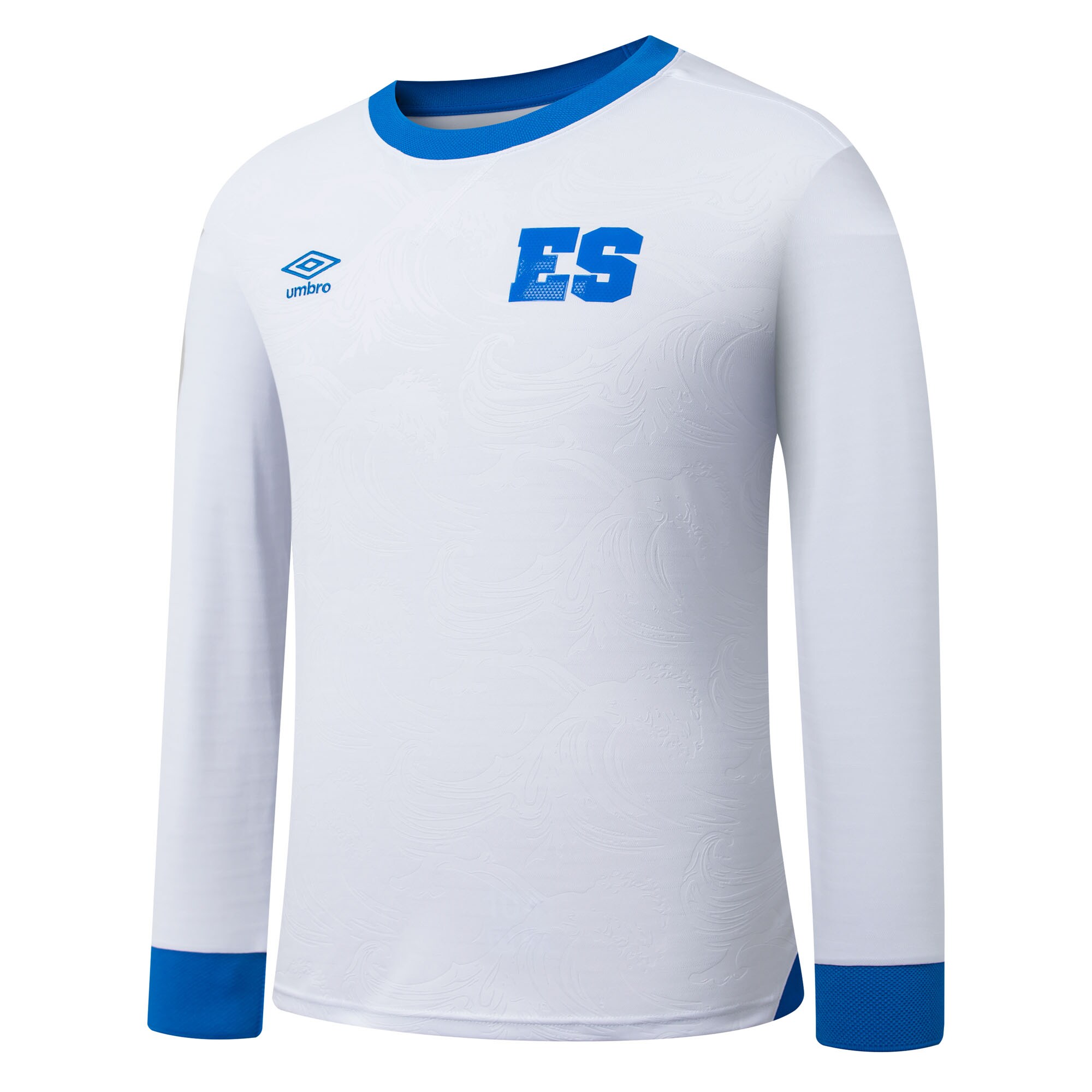 el salvador national team umbro 2025 away replica long sleeve jersey – white Collection – Brazil World Cup Jerseys and T-Shirts