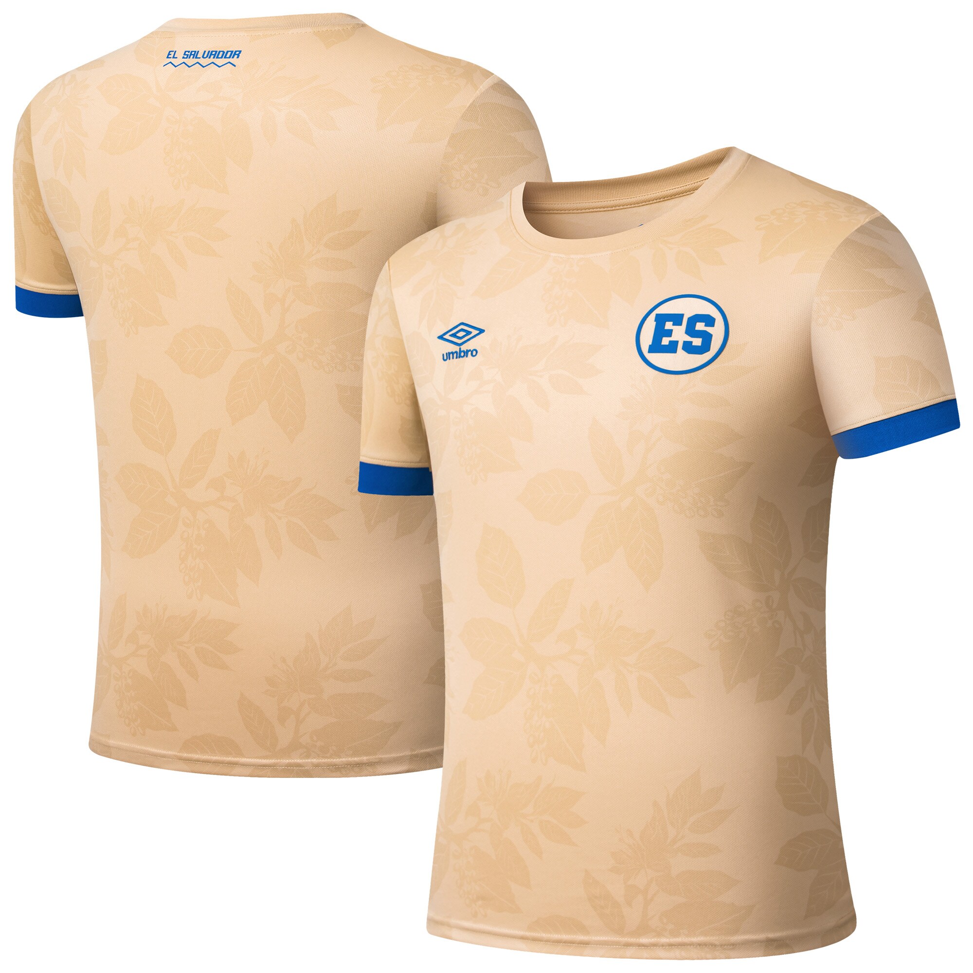 el salvador national team umbro 2025 pre-match jersey – tan Collection – Brazil World Cup Jerseys and T-Shirts