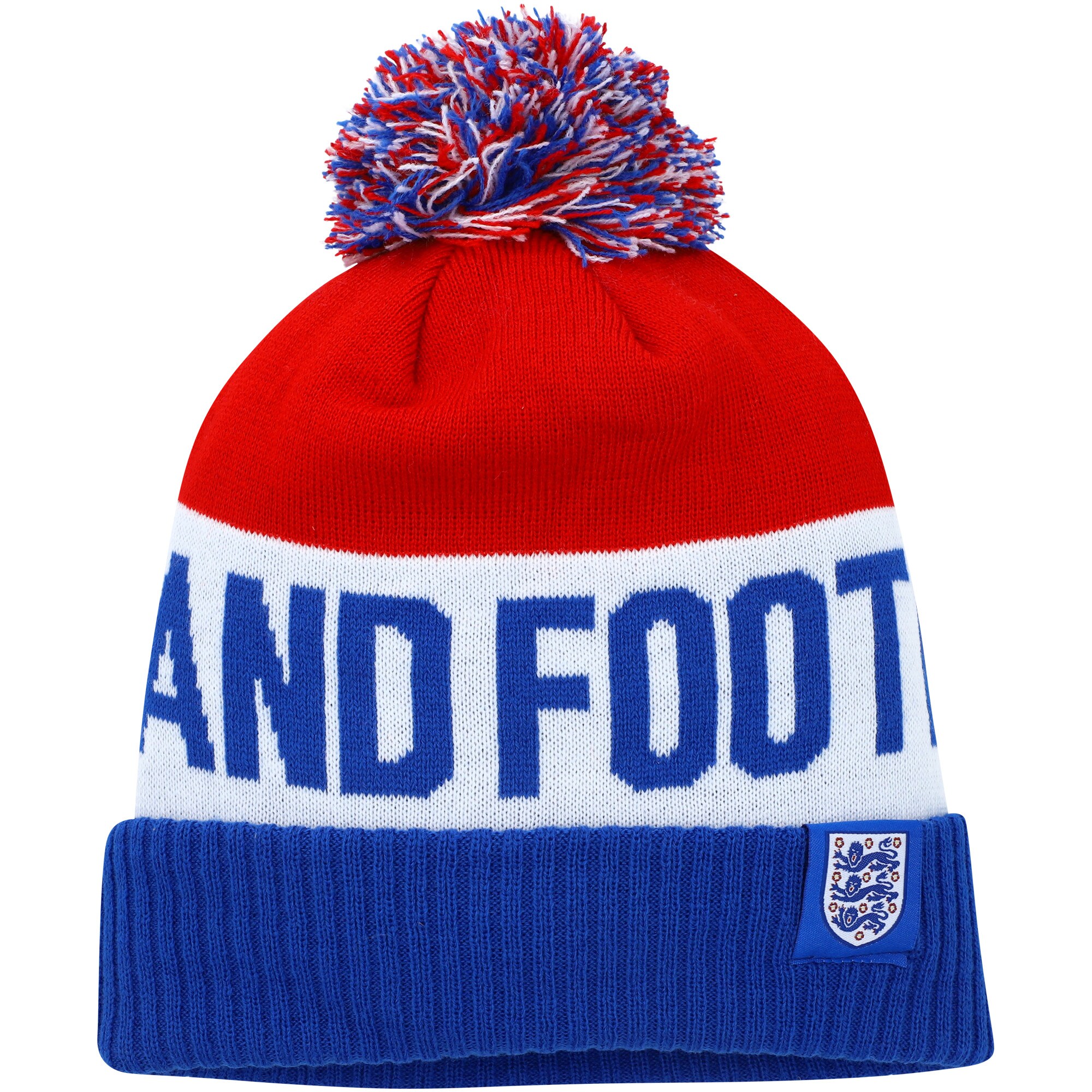 england national team nike classic stripe cuffed knit hat with pom – bluered Collection – Brazil World Cup Jerseys and T-Shirts