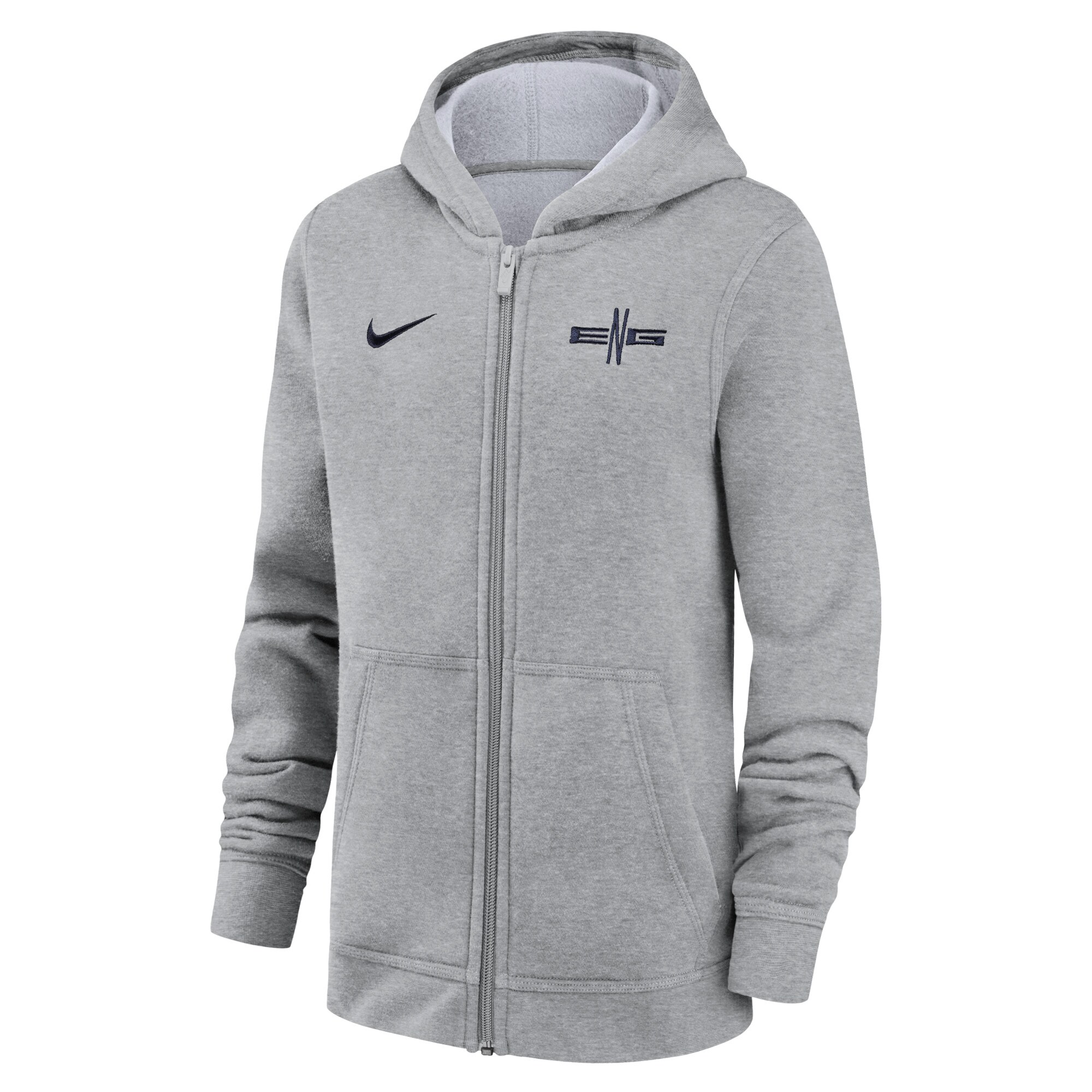 england national team nike youth logo club full-zip hoodie – gray Collection – Brazil World Cup Jerseys and T-Shirts