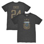 enzo fernández argentina national team 1863fc player vintage tri-blend t-shirt – black Collection – Brazil World Cup Jerseys and T-Shirts