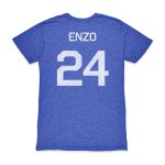 enzo fernández argentina national team 1863fc player vintage tri-blend t-shirt – blue Collection – Brazil World Cup Jerseys and T-Shirts