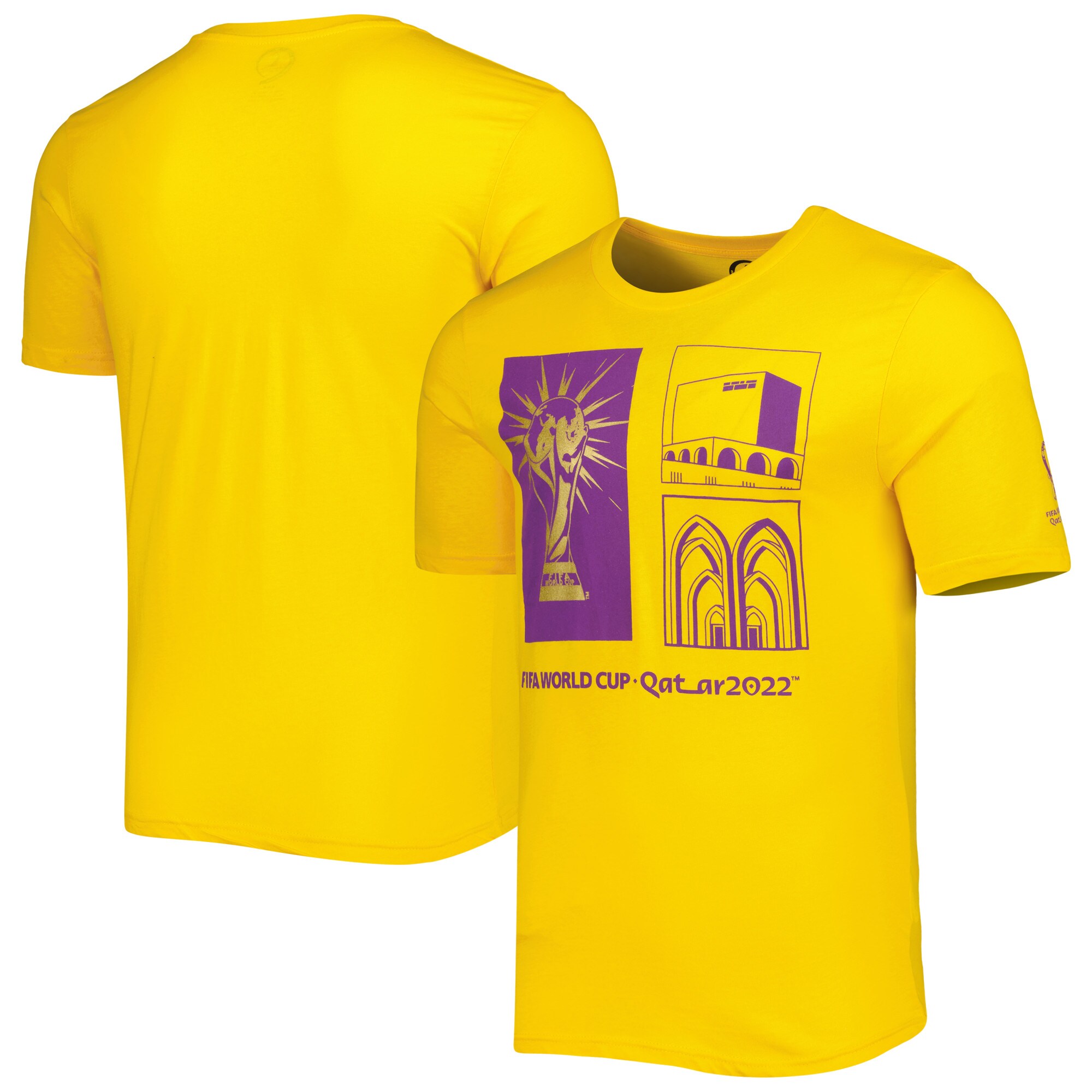 fifa world cup qatar 2022 around the world t-shirt – yellow Collection – Brazil World Cup Jerseys and T-Shirts