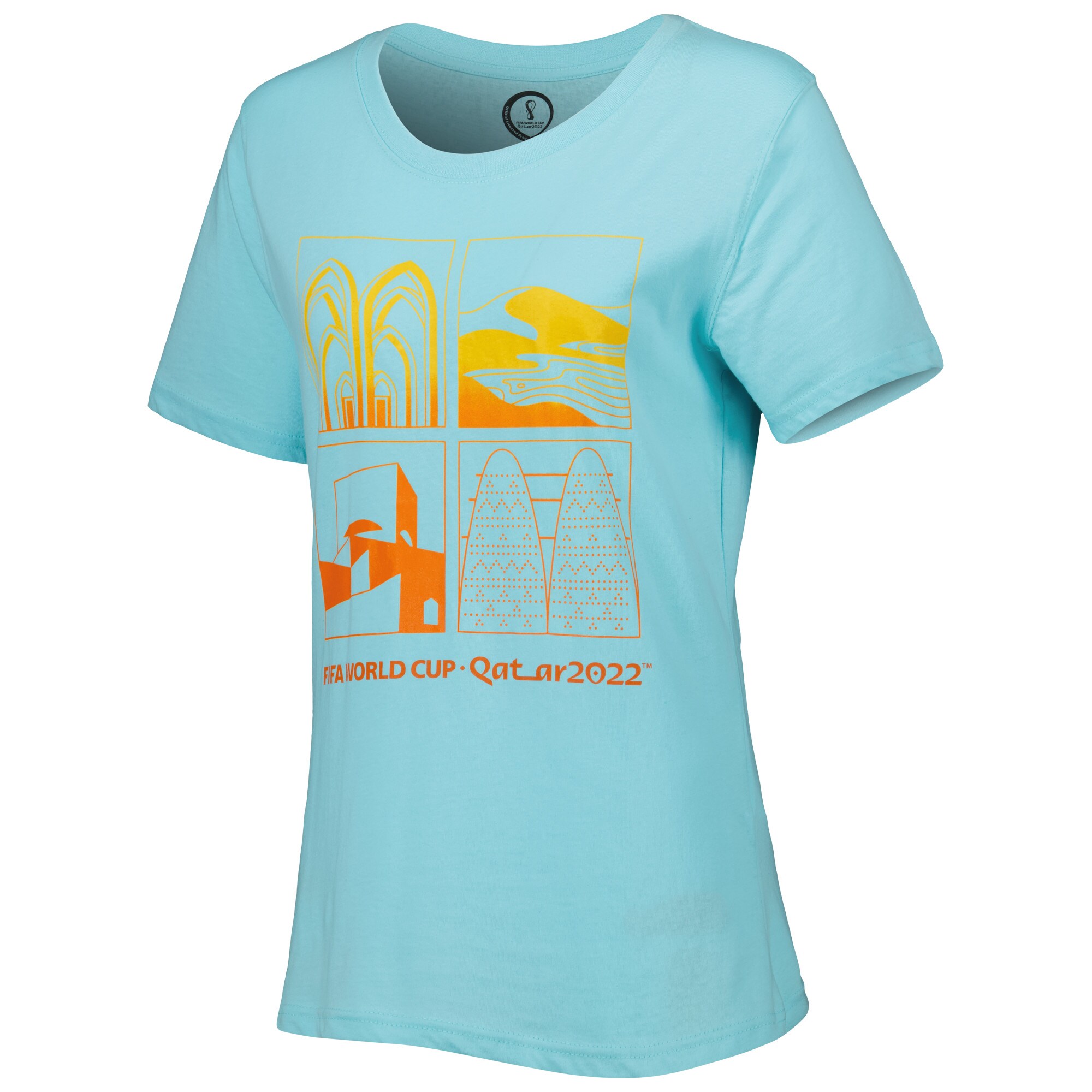 fifa world cup qatar 2022 women8217s oasis t-shirt – aqua Collection – Brazil World Cup Jerseys and T-Shirts