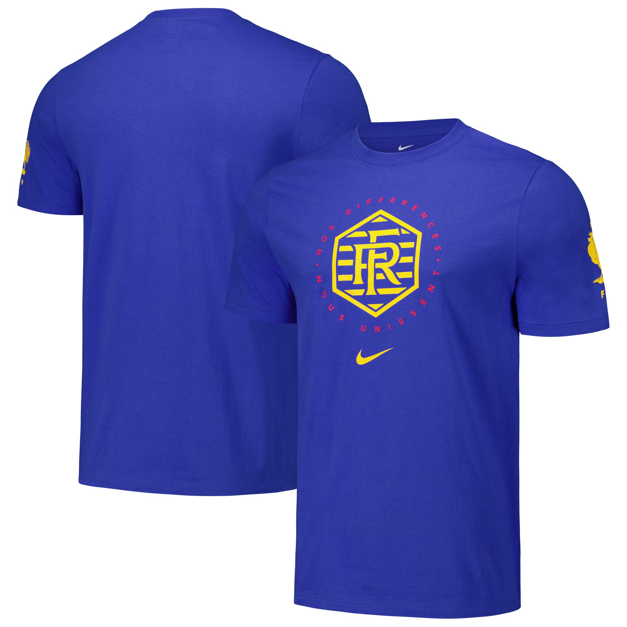 france national team nike localized core cotton t-shirt – royal Collection – Brazil World Cup Jerseys and T-Shirts