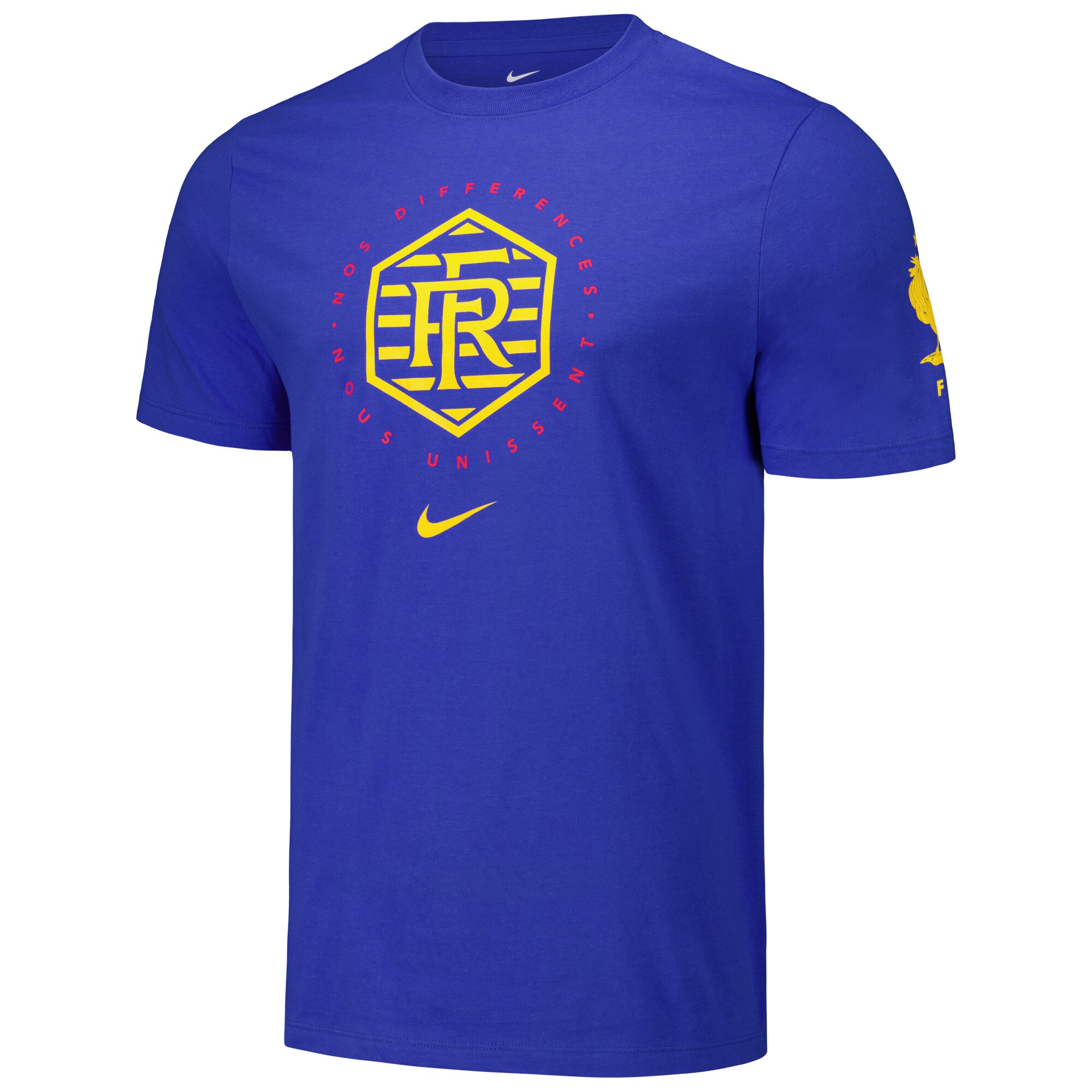 france national team nike localized core cotton t-shirt – royal Collection – Brazil World Cup Jerseys and T-Shirts