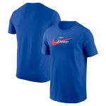 france national team nike team wordmark swoosh core t-shirt – royal Collection – Brazil World Cup Jerseys and T-Shirts