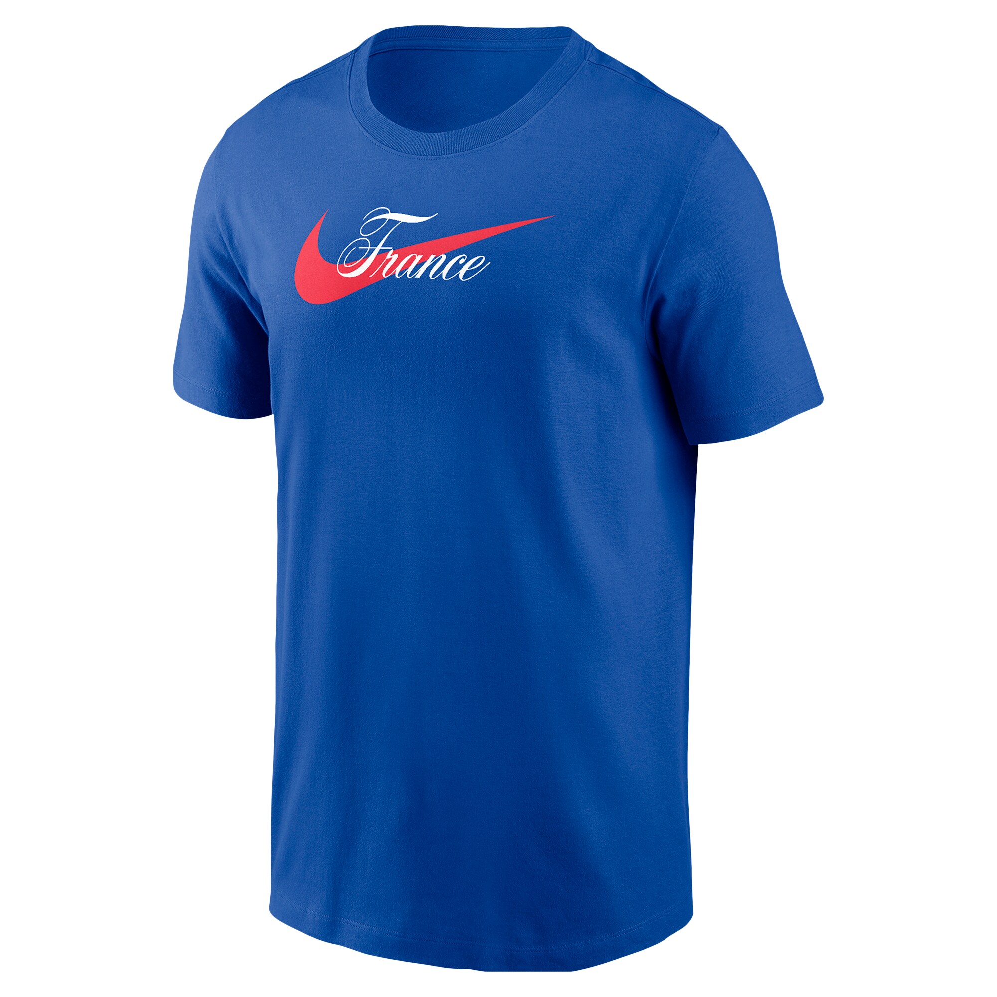 france national team nike team wordmark swoosh core t-shirt – royal Collection – Brazil World Cup Jerseys and T-Shirts