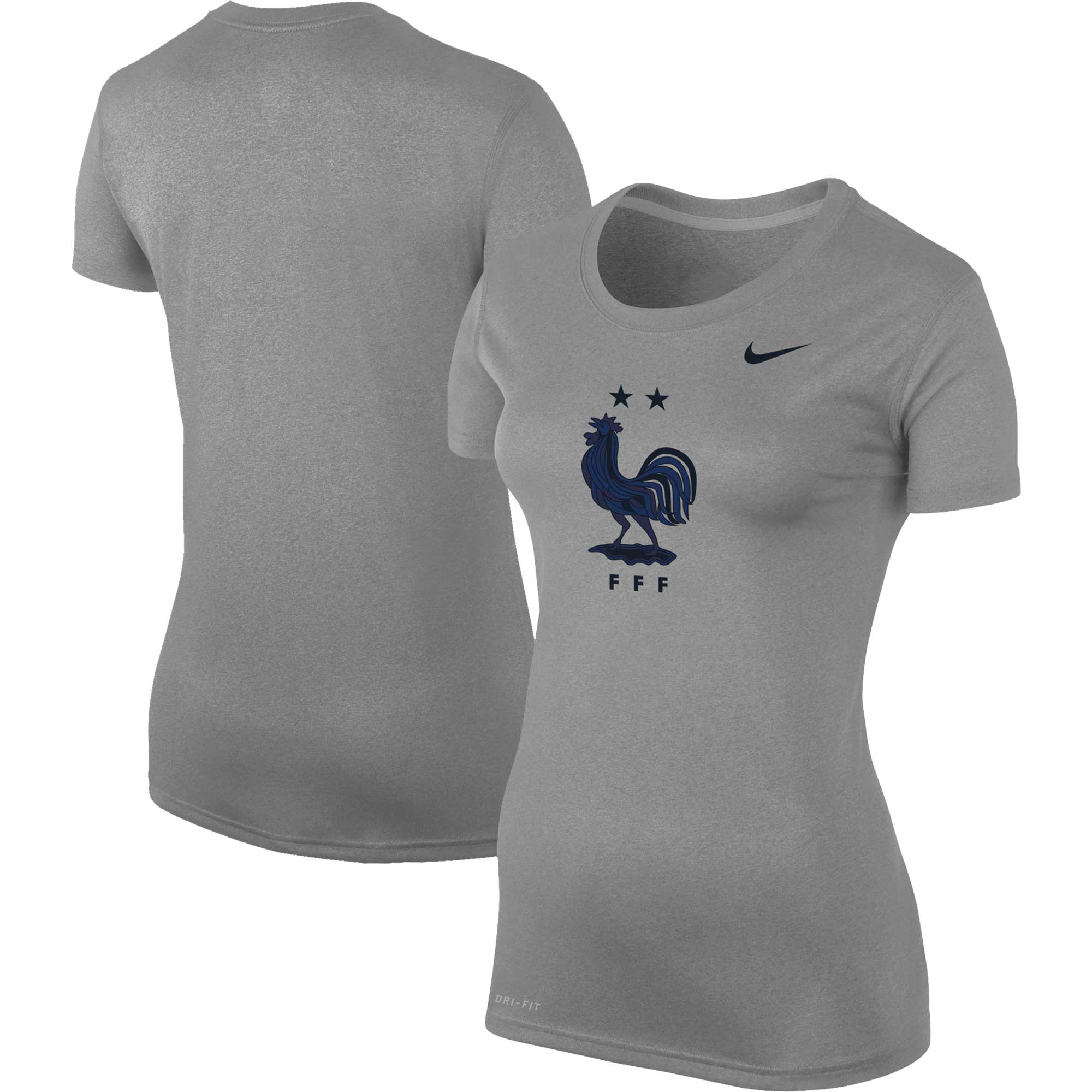 france national team nike women8217s legend performance t-shirt – heather gray Collection – Brazil World Cup Jerseys and T-Shirts