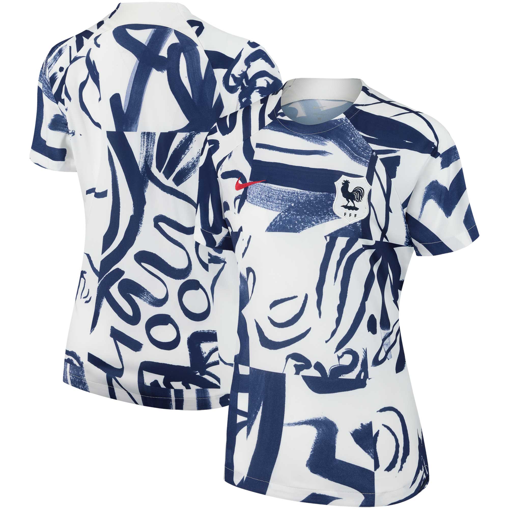 france women8217s national team nike women8217s 2023 pre-match top – white Collection – Brazil World Cup Jerseys and T-Shirts