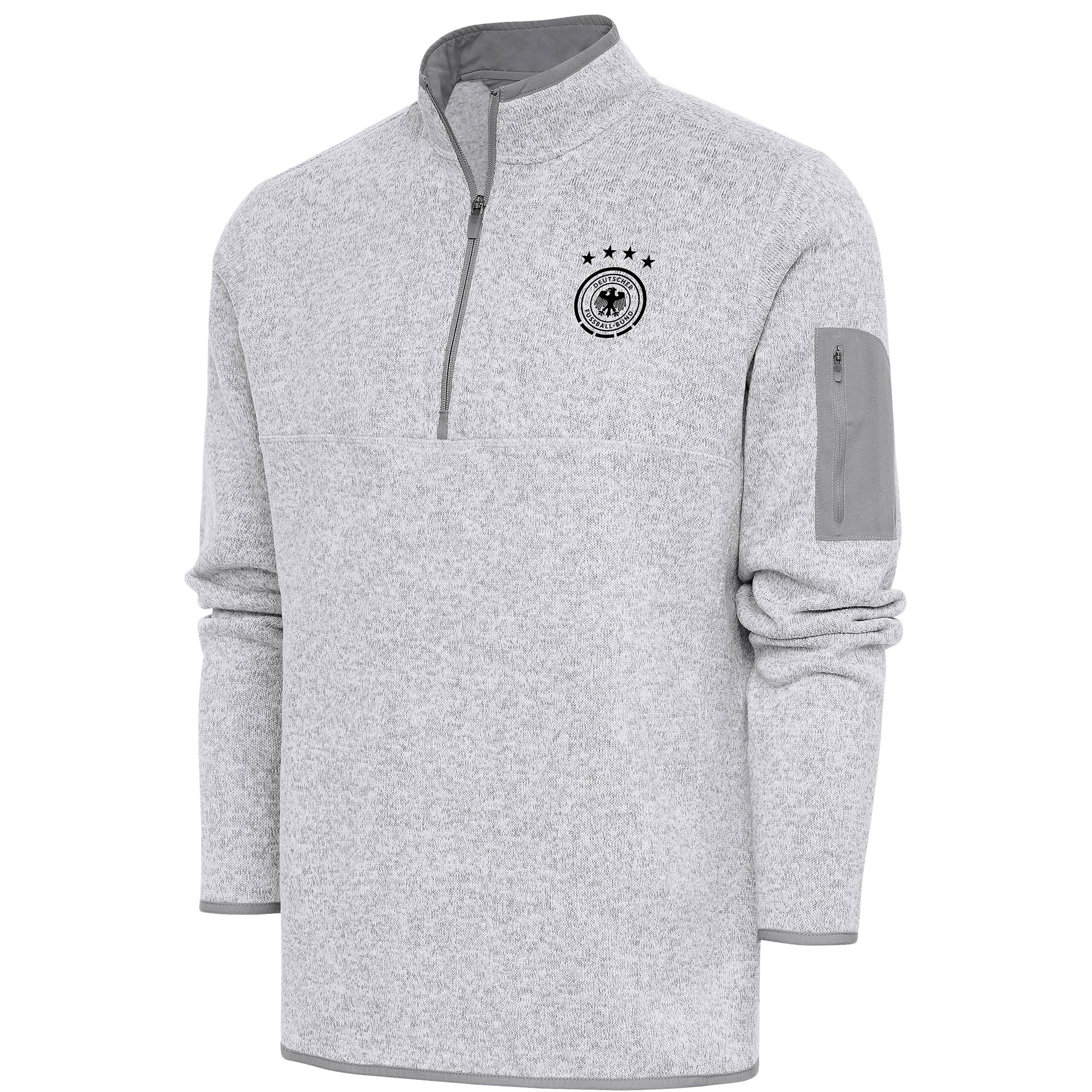 germany national team elevate quarter-zip pullover – heather gray Collection – Brazil World Cup Jerseys and T-Shirts