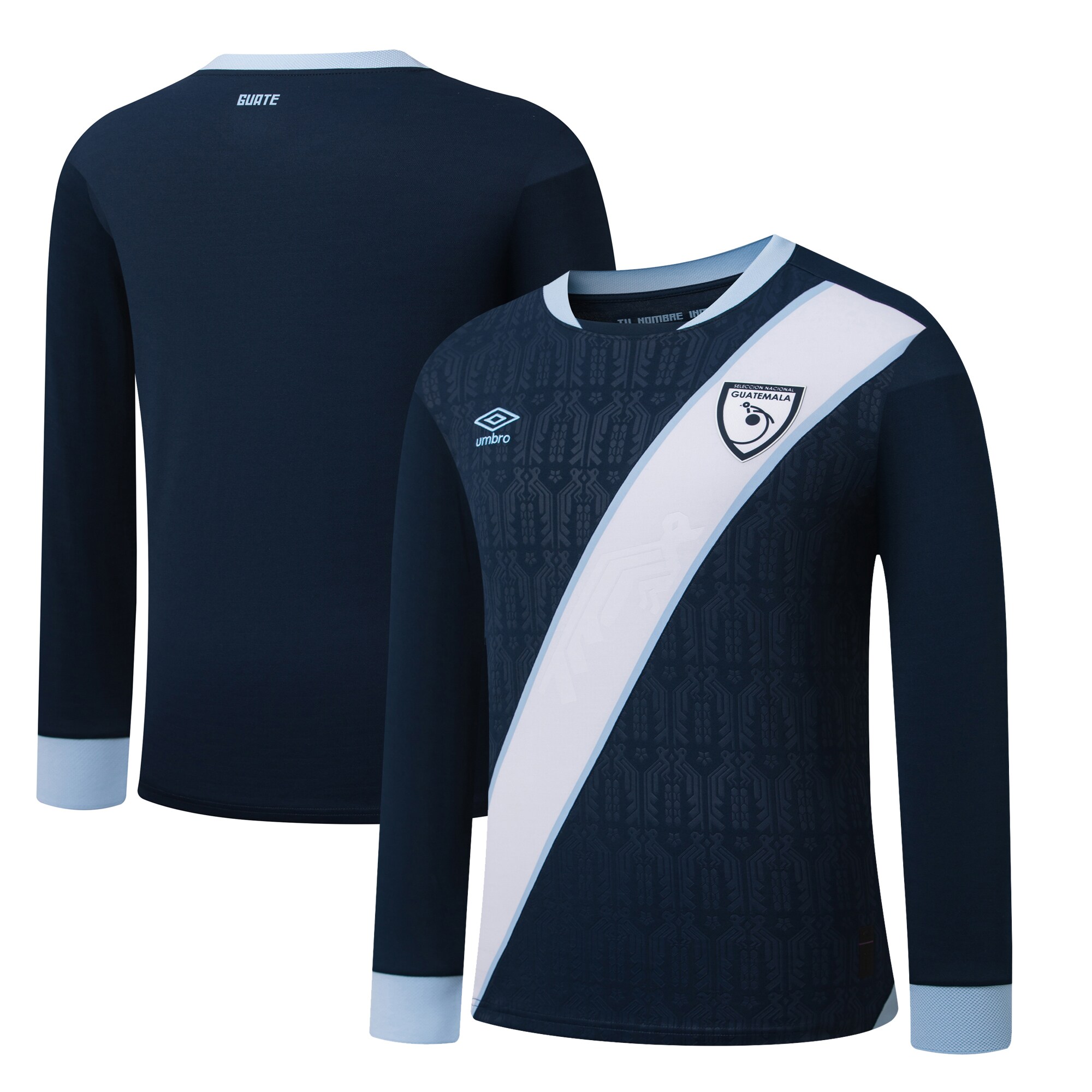 guatemala national team umbro 2025 away replica long sleeve jersey – navy Collection – Brazil World Cup Jerseys and T-Shirts