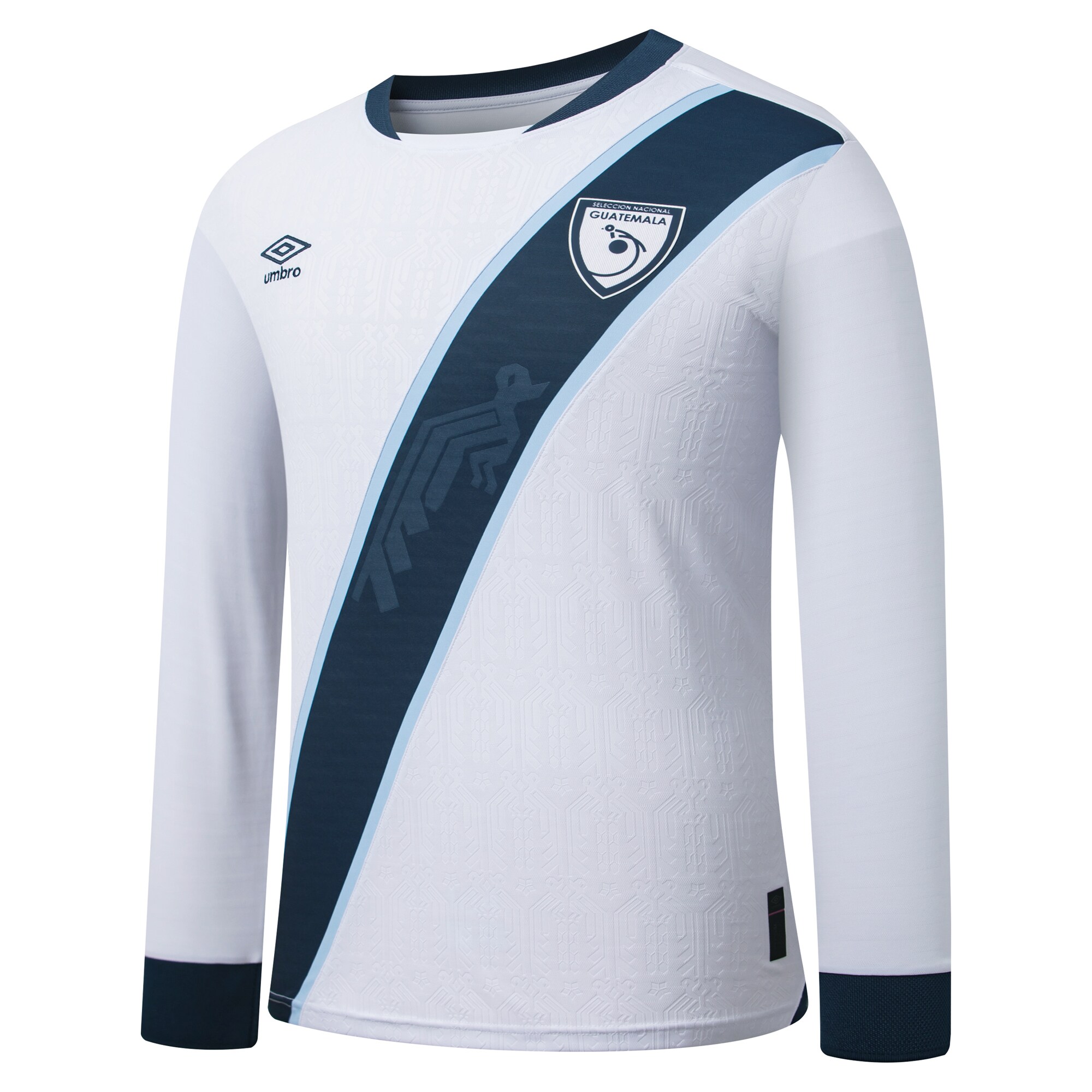 guatemala national team umbro 2025 home replica long sleeve jersey – white Collection – Brazil World Cup Jerseys and T-Shirts