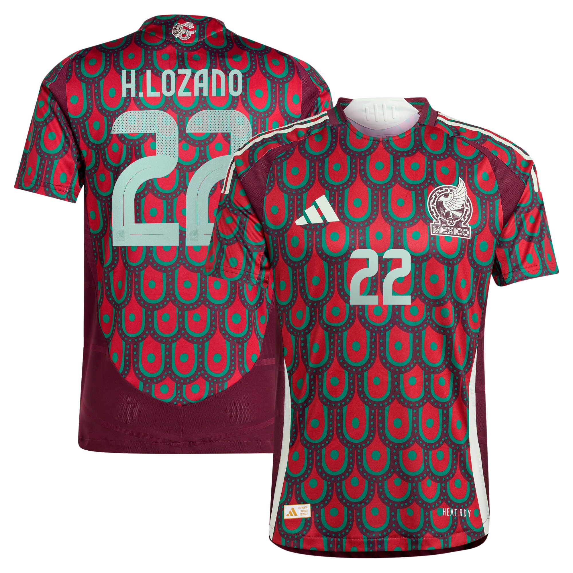 hirving lozano mexico national team adidas 2024 home authentic player jersey – burgundy Collection – Brazil World Cup Jerseys and T-Shirts