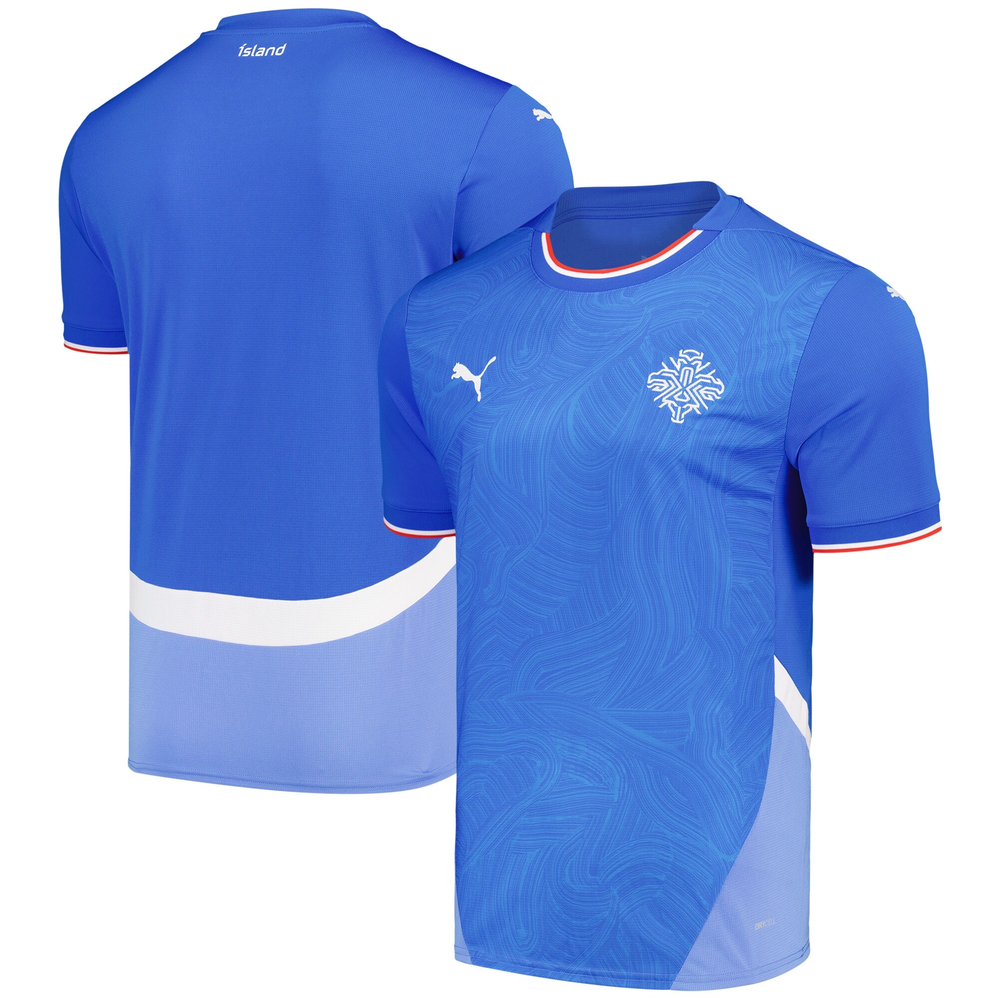 iceland national team puma 2024 home replica jersey – blue Collection – Brazil World Cup Jerseys and T-Shirts