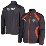 iceland national team puma 2024 pre-match full-zip hoodie jacket – charcoal Collection – Brazil World Cup Jerseys and T-Shirts