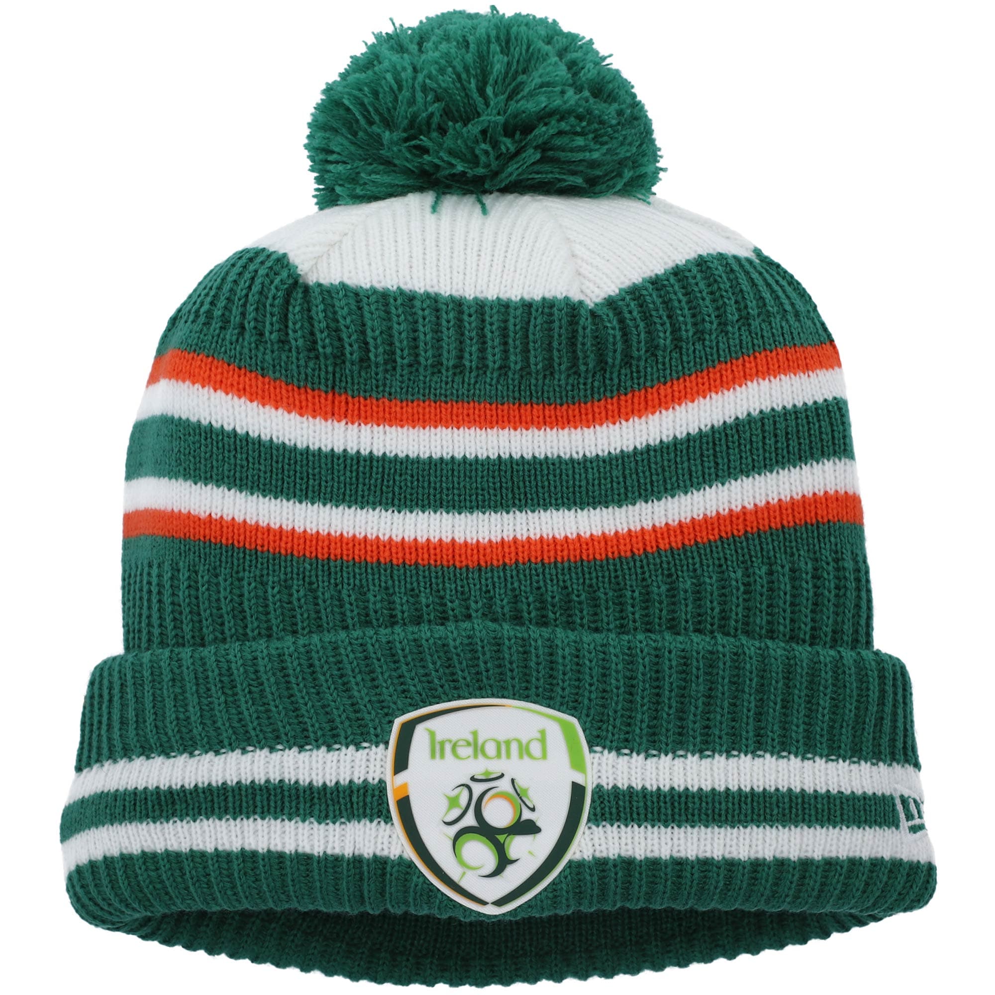 ireland national team new era bobble fleece cuffed knit hat with pom – green Collection – Brazil World Cup Jerseys and T-Shirts