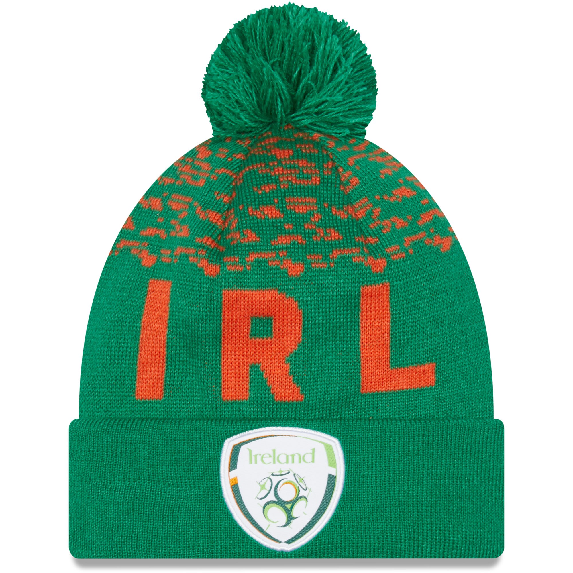 ireland national team new era marl cuffed knit hat with pom – green Collection – Brazil World Cup Jerseys and T-Shirts