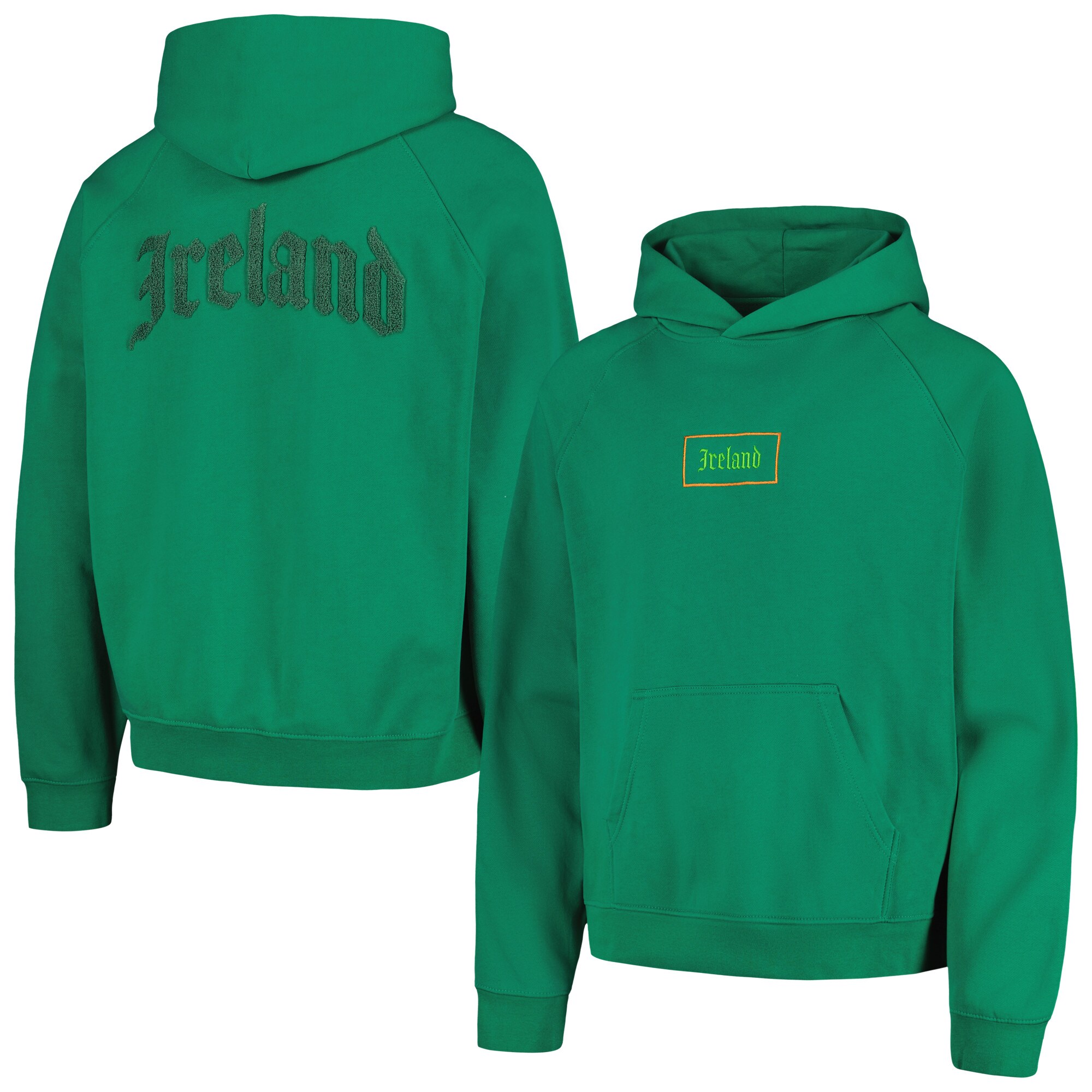 ireland national team old english oversized raglan pullover hoodie – green Collection – Brazil World Cup Jerseys and T-Shirts