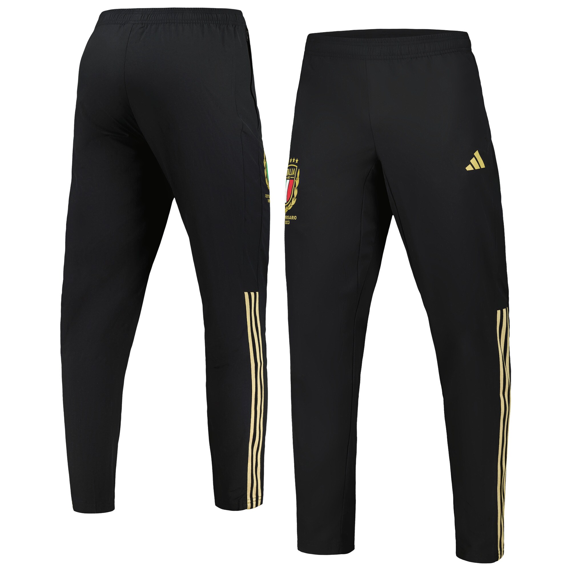 italy national team adidas 125th anniversary pants – black Collection – Brazil World Cup Jerseys and T-Shirts
