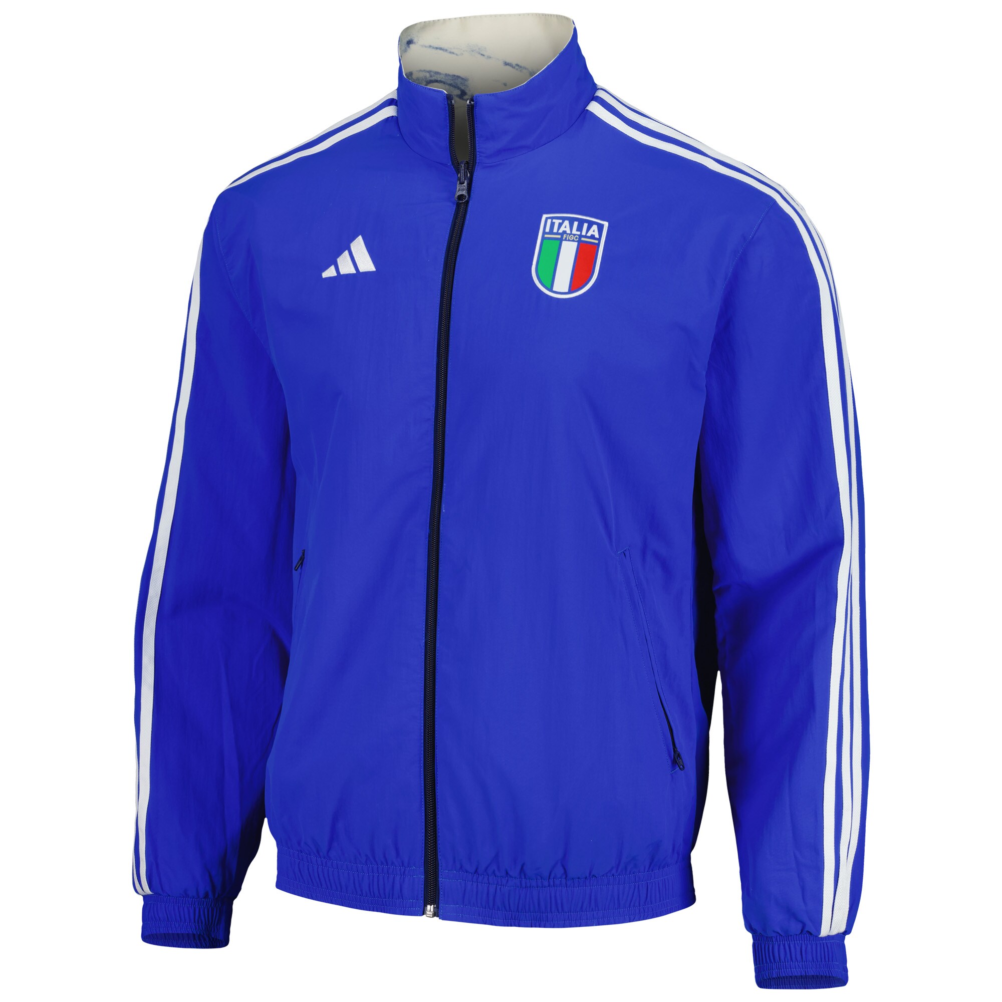 italy national team adidas team logo anthem reversible full-zip jacket – white Collection – Brazil World Cup Jerseys and T-Shirts