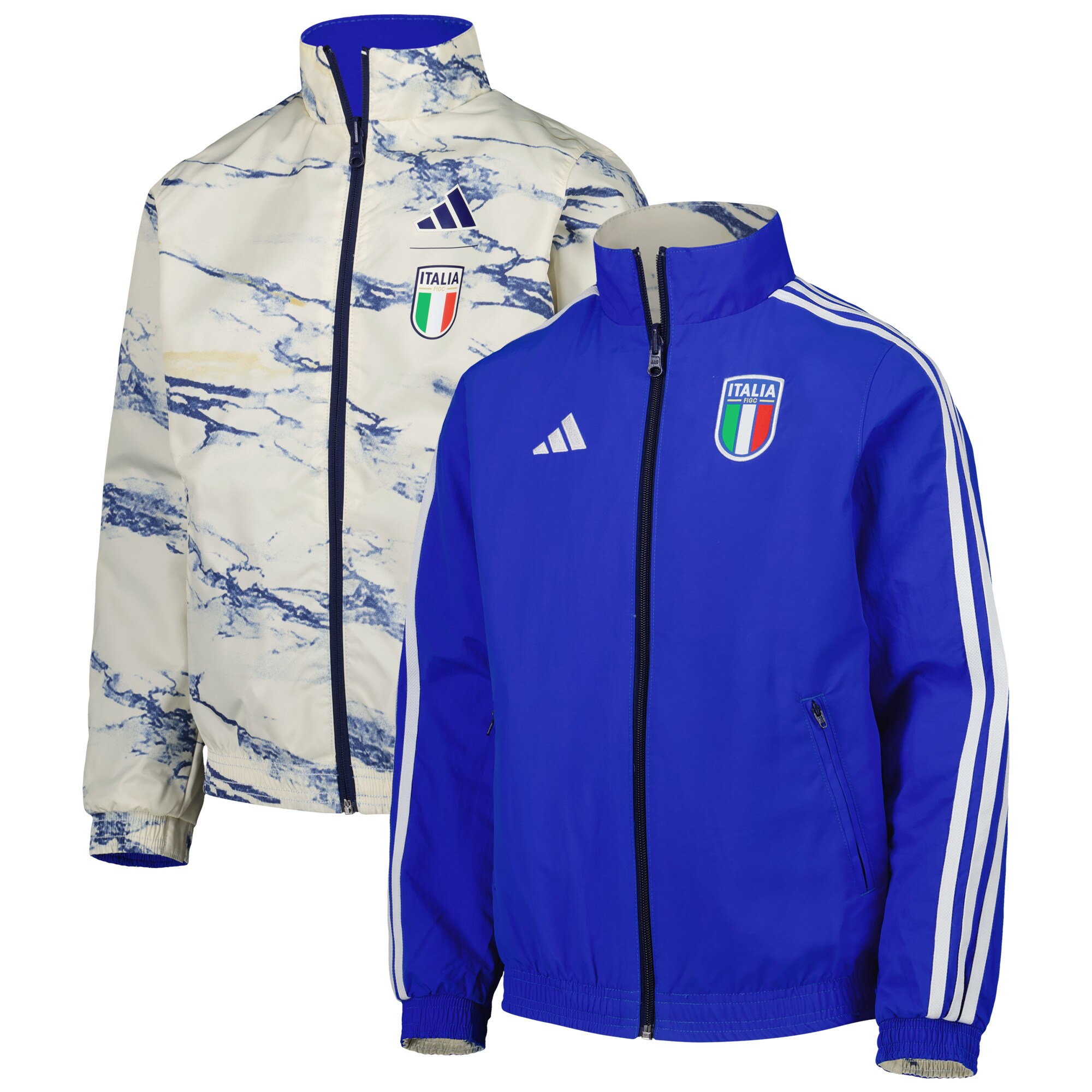 italy national team adidas youth team anthem reversible full-zip jacket – blue Collection – Brazil World Cup Jerseys and T-Shirts
