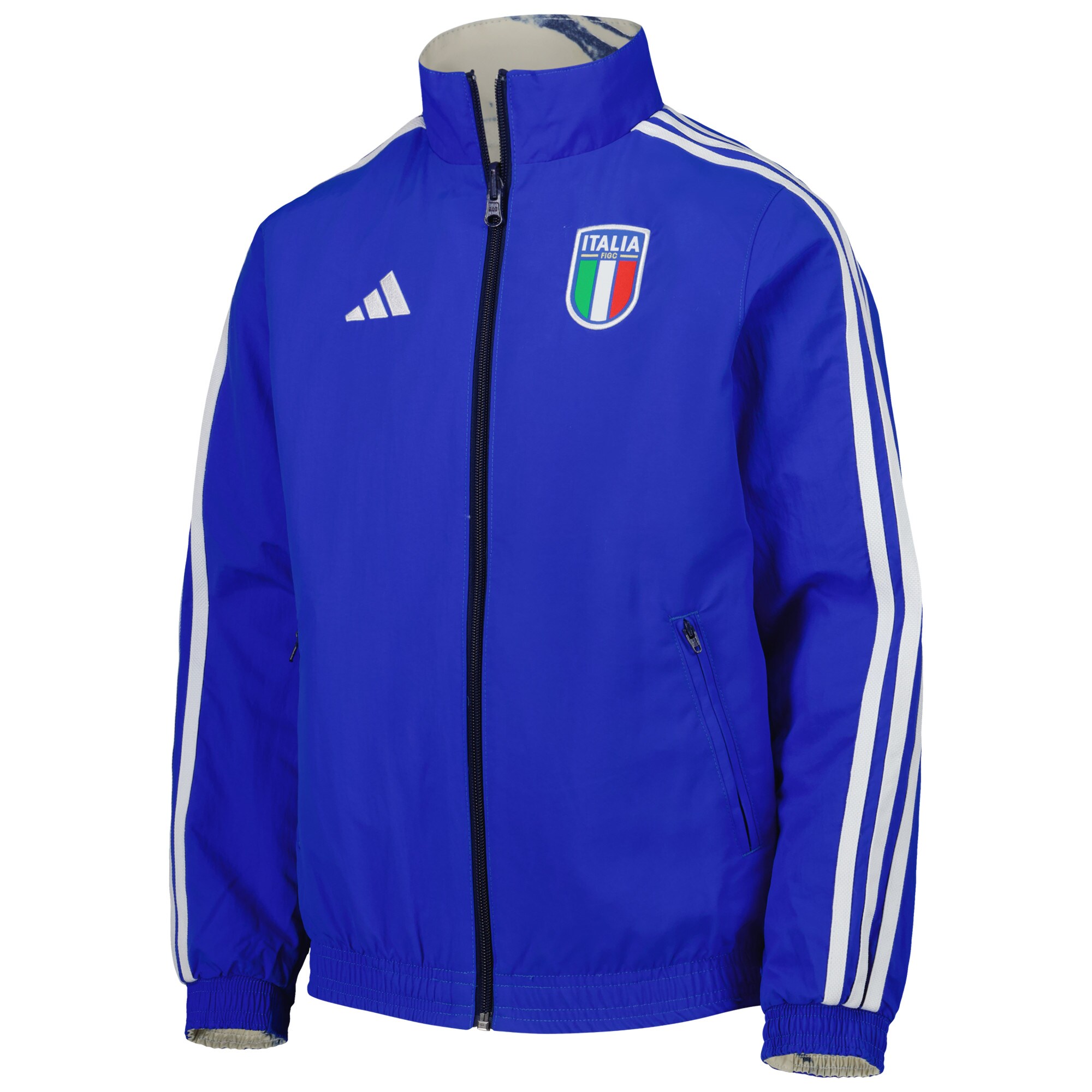 italy national team adidas youth team anthem reversible full-zip jacket – blue Collection – Brazil World Cup Jerseys and T-Shirts