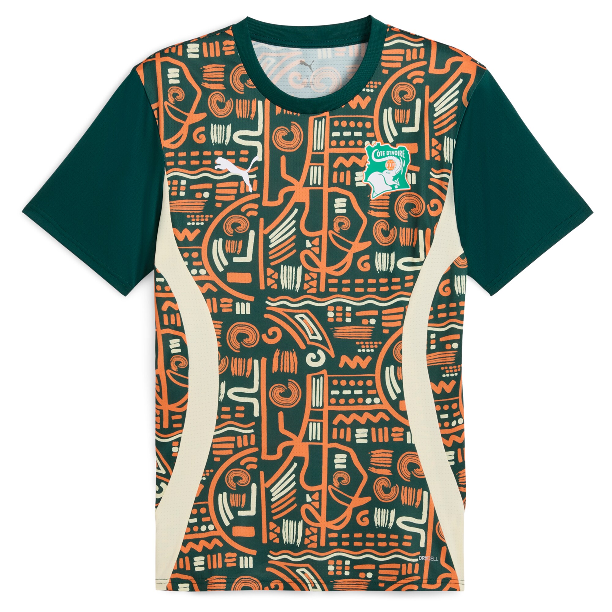 ivory coast national team puma 2025 pre-match jersey – green Collection – Brazil World Cup Jerseys and T-Shirts