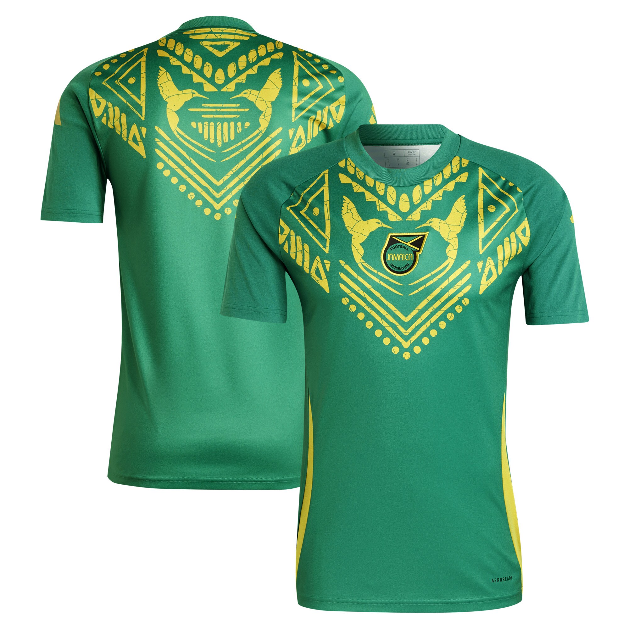 jamaica national team adidas 2024 pre-match top – green Collection – Brazil World Cup Jerseys and T-Shirts