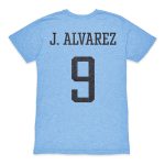 julián Álvarez argentina national team 1863fc player retro tri-blend t-shirt – light blue Collection – Brazil World Cup Jerseys and T-Shirts