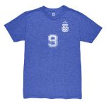 julián Álvarez argentina national team 1863fc retro name amp number tri-blend t-shirt – blue Collection – Brazil World Cup Jerseys and T-Shirts