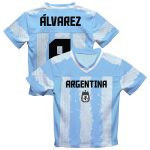 julián Álvarez argentina national team vive la fete football jersey – light blue Collection – Brazil World Cup Jerseys and T-Shirts